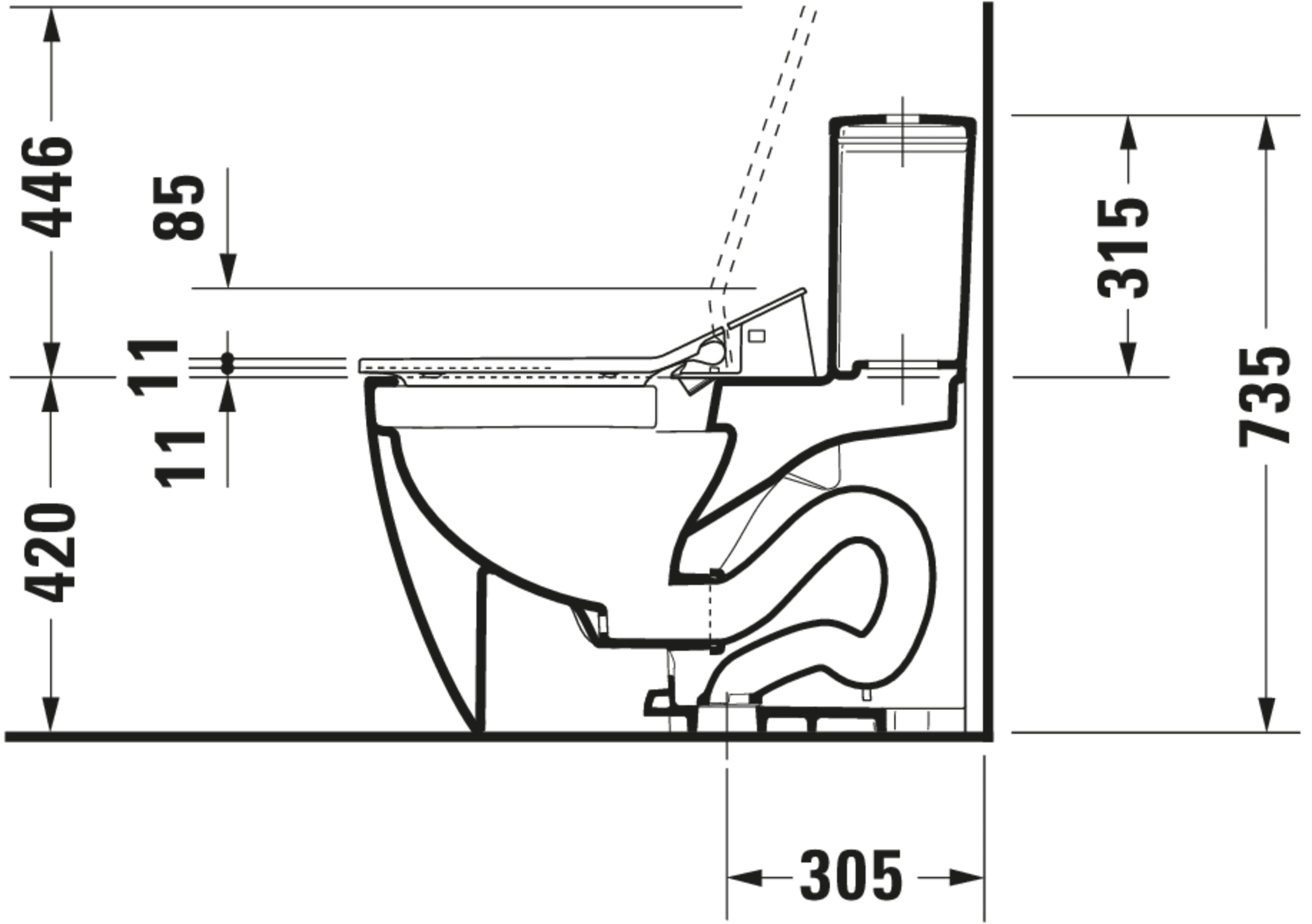 SensoWash Slim Elongated Bidet Toilet Seat in White, with Remote, Concealed Connections
