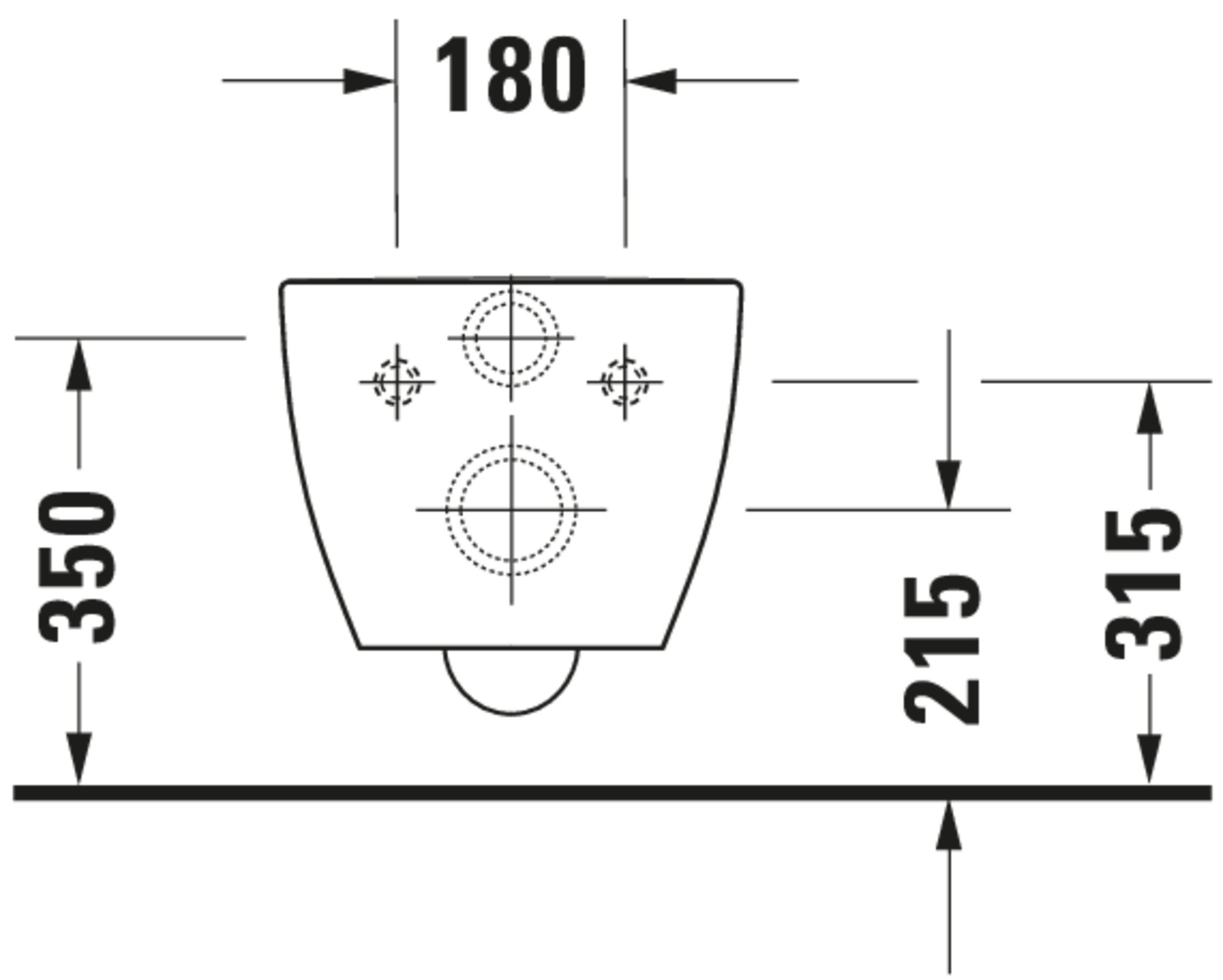Happy D.2 1.6/0.8 GPF Dual Flush Rimless ADA Compliant Compact Elongated Wall Mounted Toilet in White - Seat, Actuator, and In-Wall Tank and Carrier Sold Separately