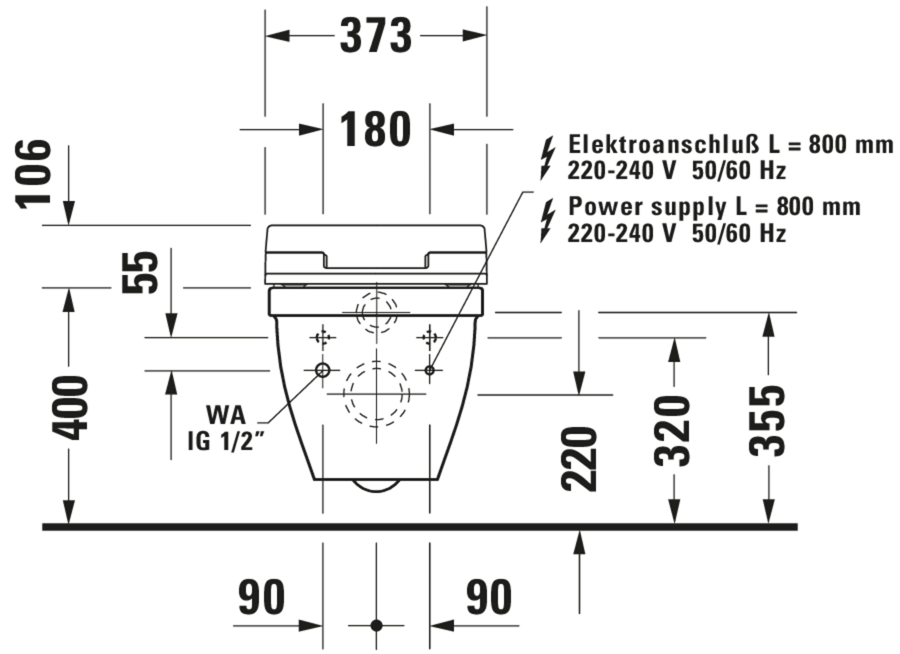 SensoWash Slim Elongated Bidet Toilet Seat in White, with Remote, Concealed Connections