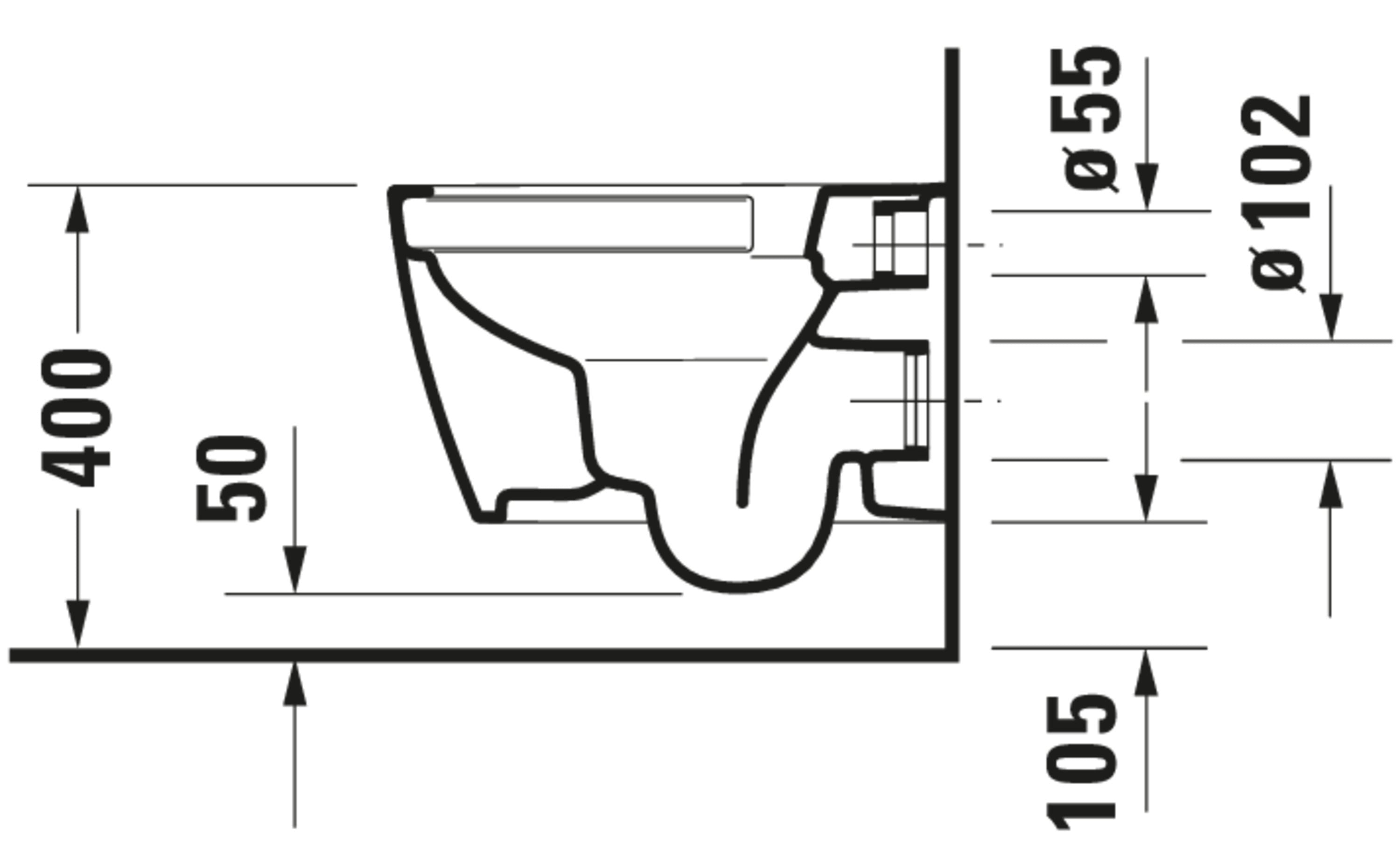 ME by Starck 1.28/0.8 GPF Dual Flush Rimless ADA Compliant Round Wall Mounted Toilet in White - Seat, Actuator, and In-Wall Tank and Carrier Sold Separately
