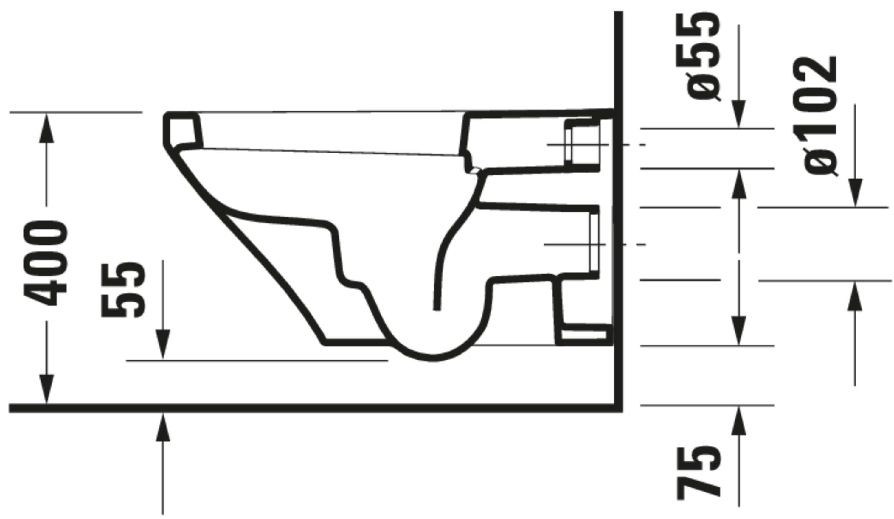 DuraStyle 1.6/0.8 GPF Dual Flush ADA Compliant Elongated Wall Mounted Toilet in White