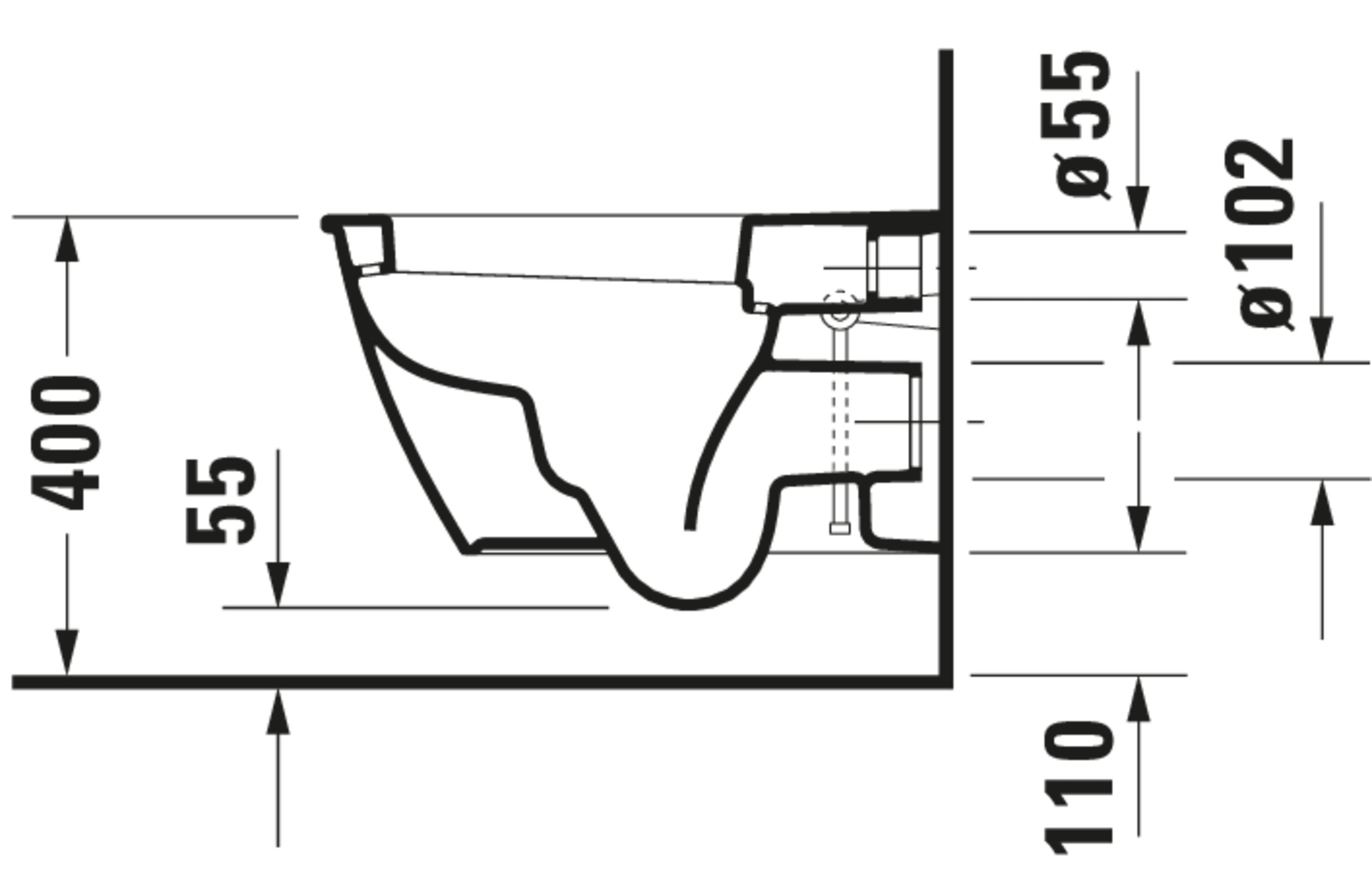 Darling New 1.6/0.8 GPF Dual Flush ADA Compliant Elongated Wall Mounted Toilet in White