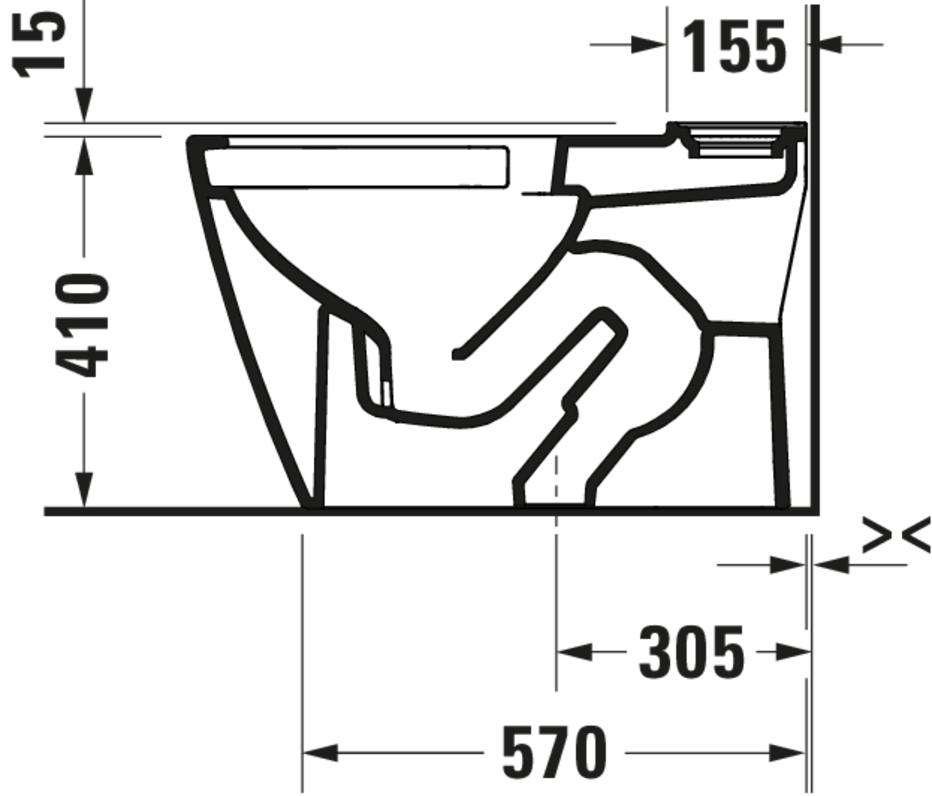 D-Neo 1.28 GPF Single Flush Rimless Elongated Toilet Bowl in White
