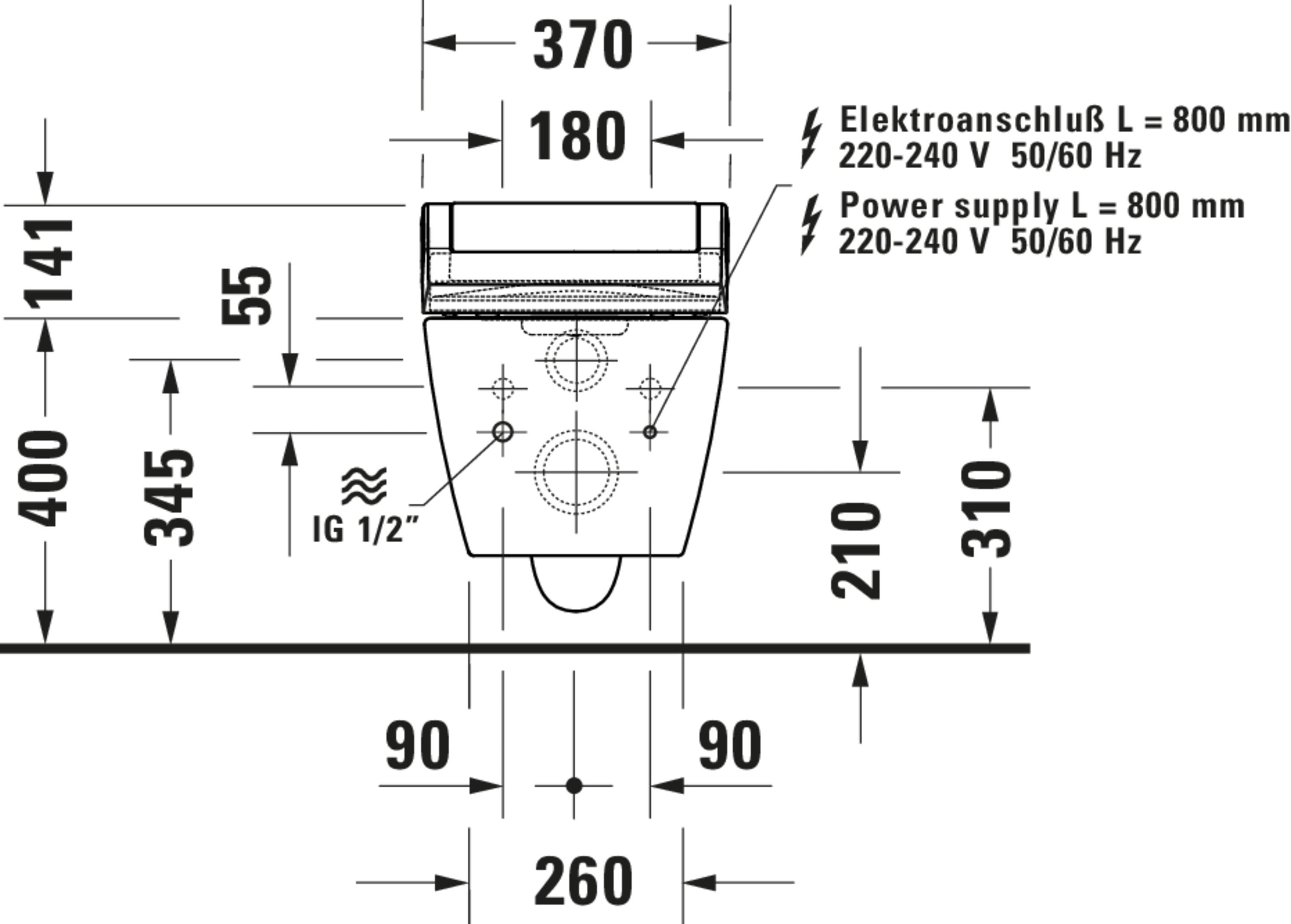 SensoWash Classic Elongated Bidet Toilet Seat in White, with Remote & App Control, Concealed Connections