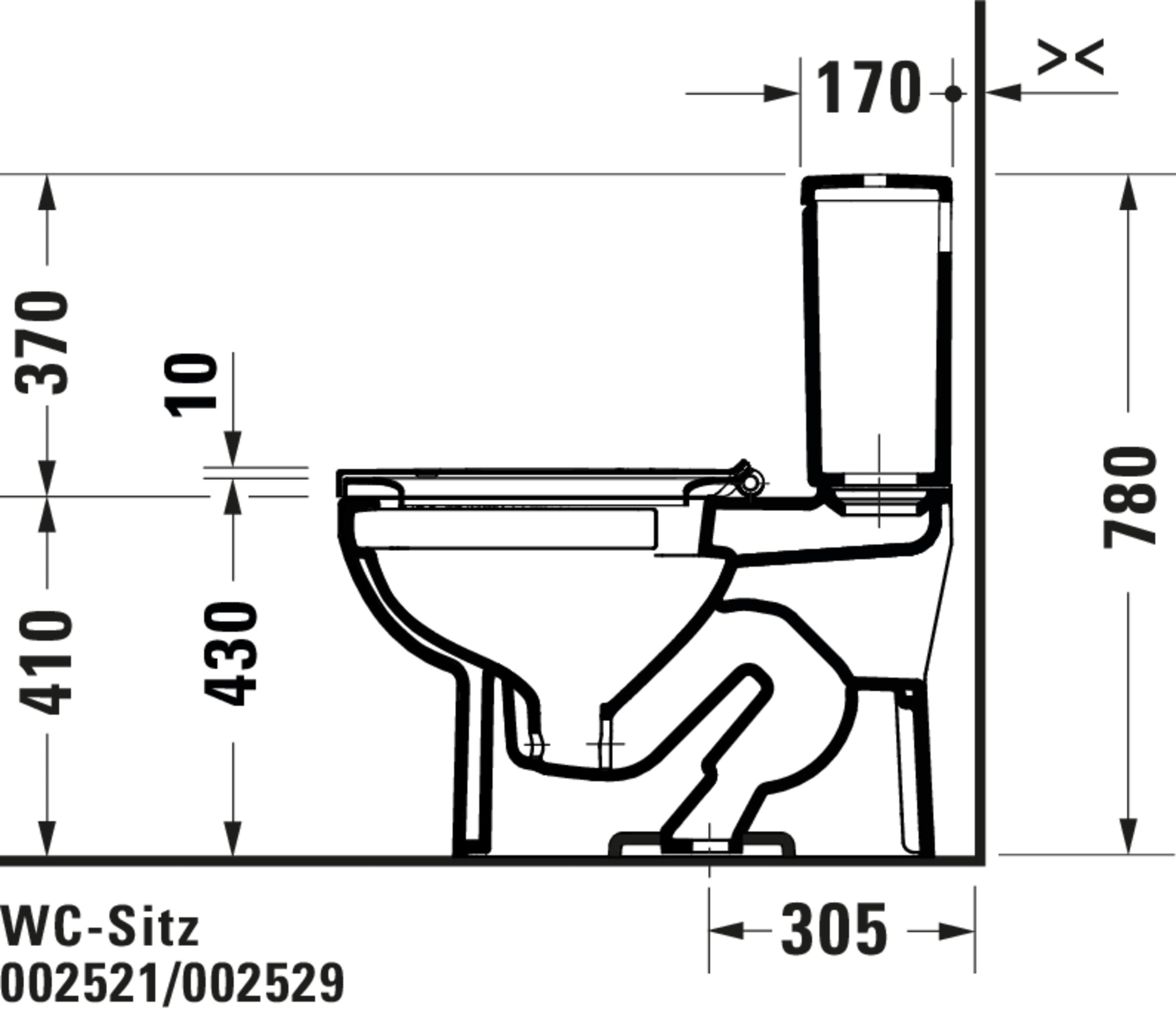 Duravit No.1 1.28 GPF Single Flush Rimless Elongated Toilet Bowl in White