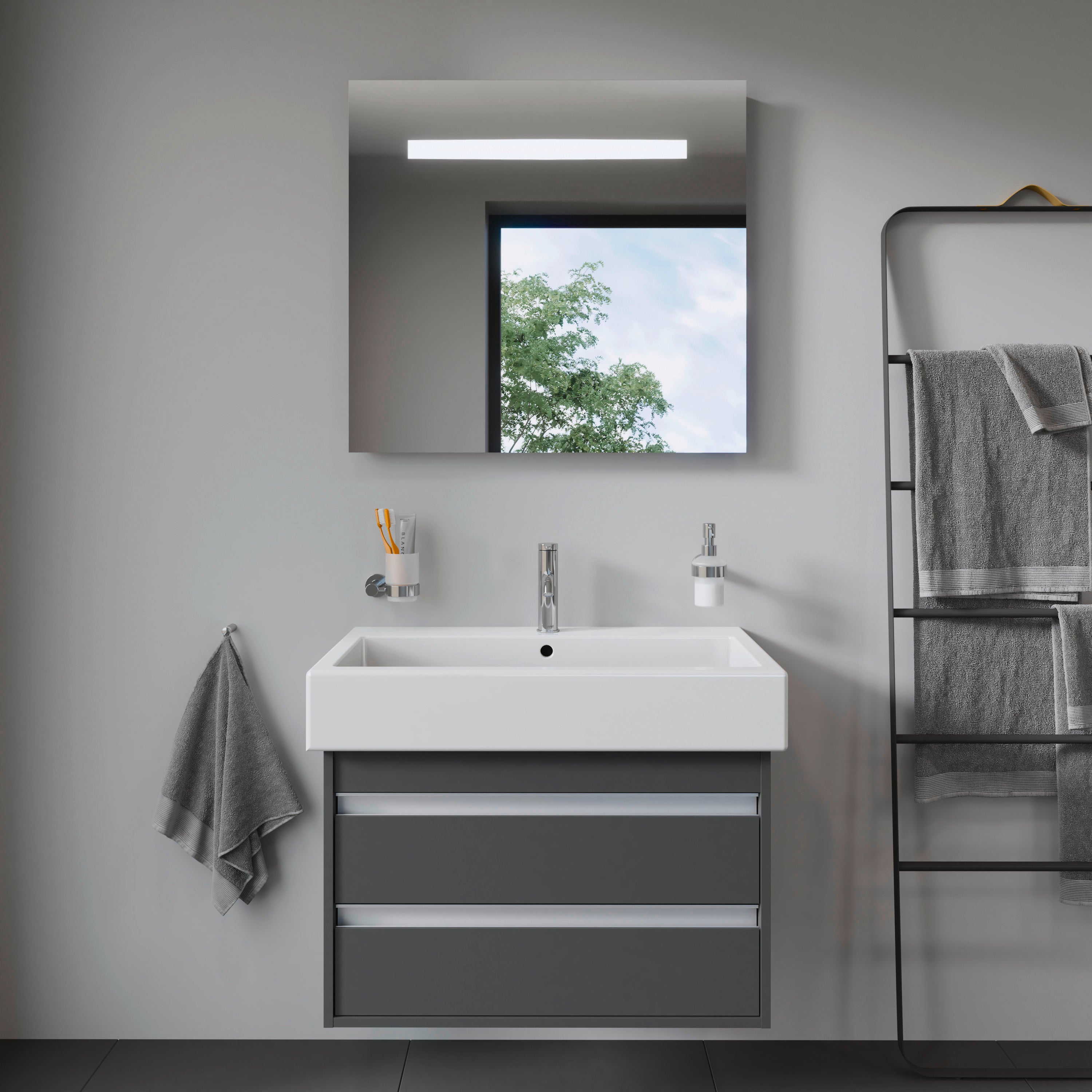 Vero 31 1/2" Rectangular Wall Mounted Sink in White with Single Faucet Hole and with Overflow