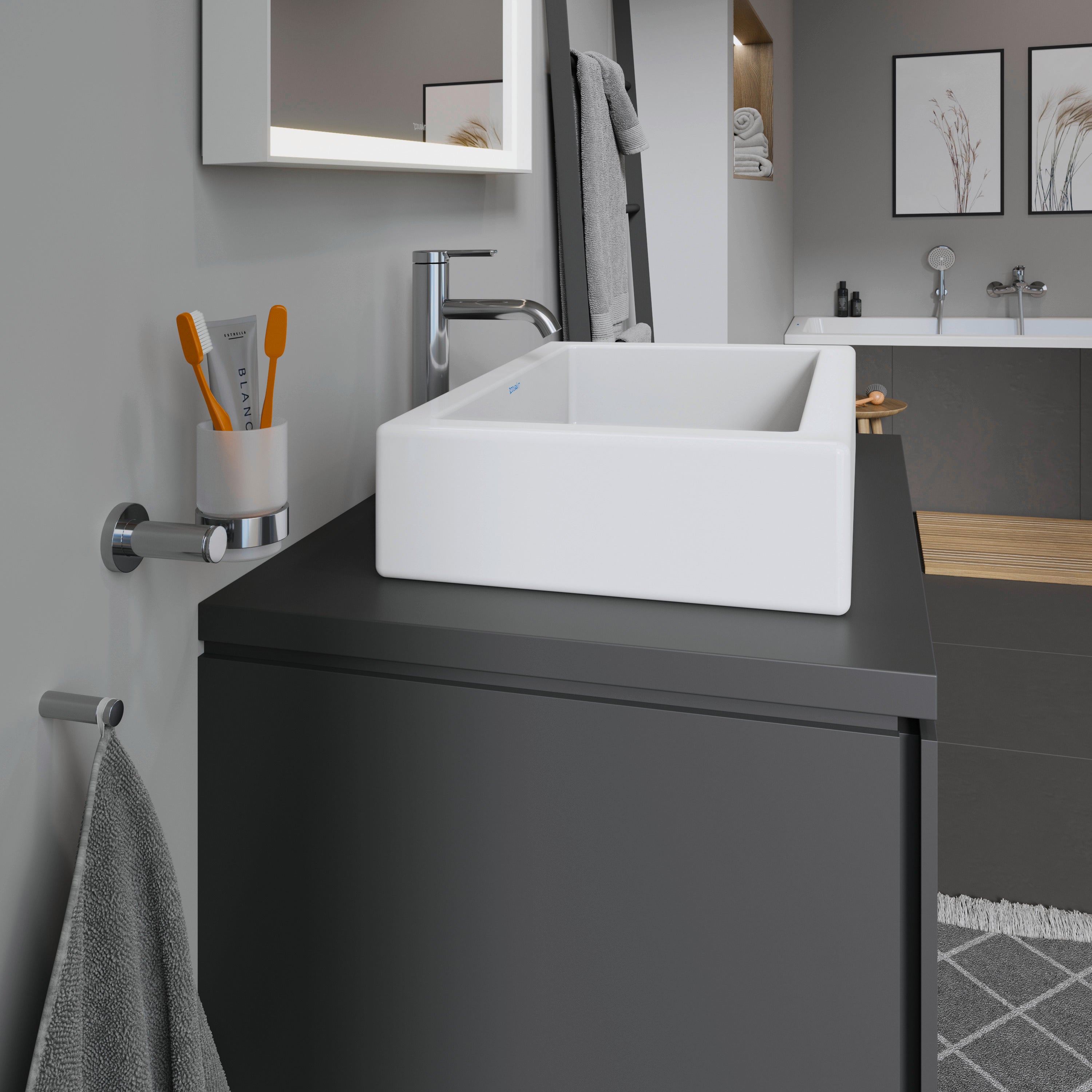 Vero 23 5/8" Rectangular Vessel Sink in White