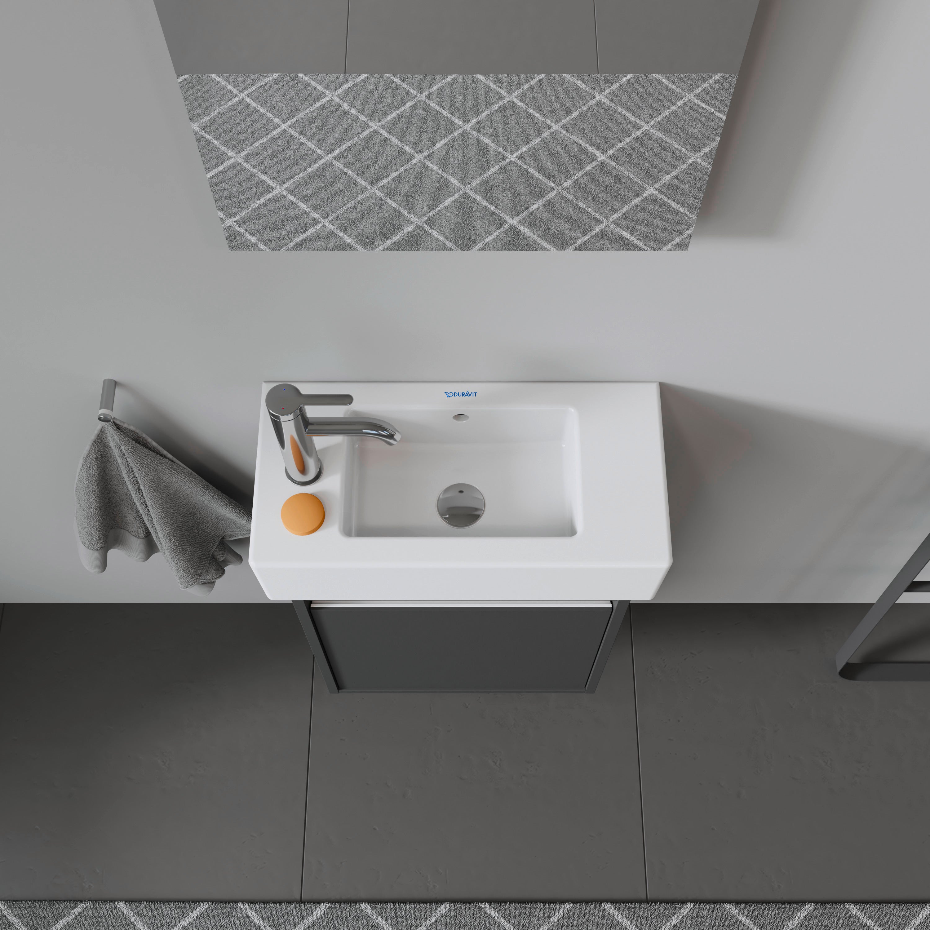 Vero 19 5/8" Rectangular Wall Mounted Sink in White with Single Faucet Hole and with Overflow