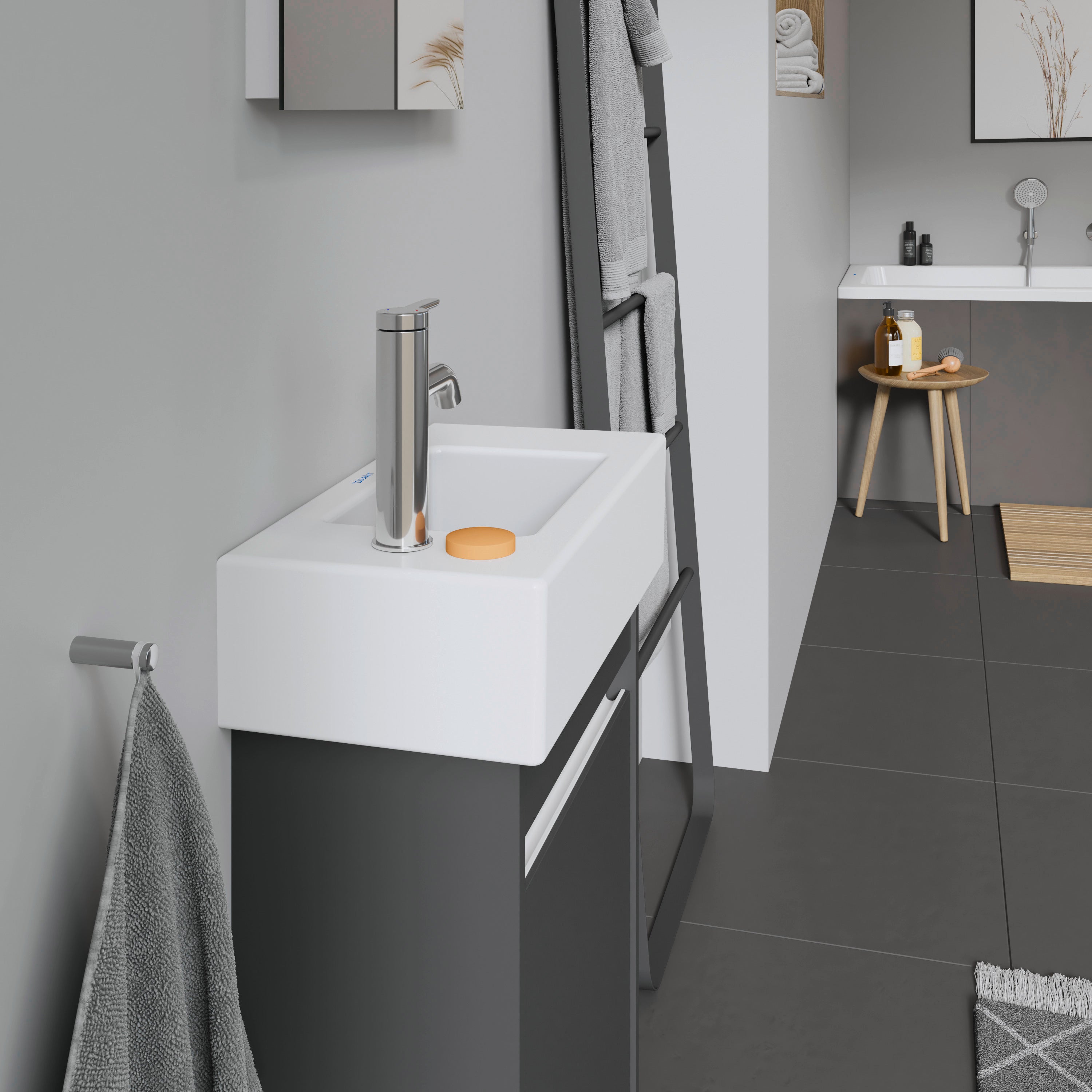 Vero 19 5/8" Rectangular Wall Mounted Sink in White with Single Faucet Hole and with Overflow