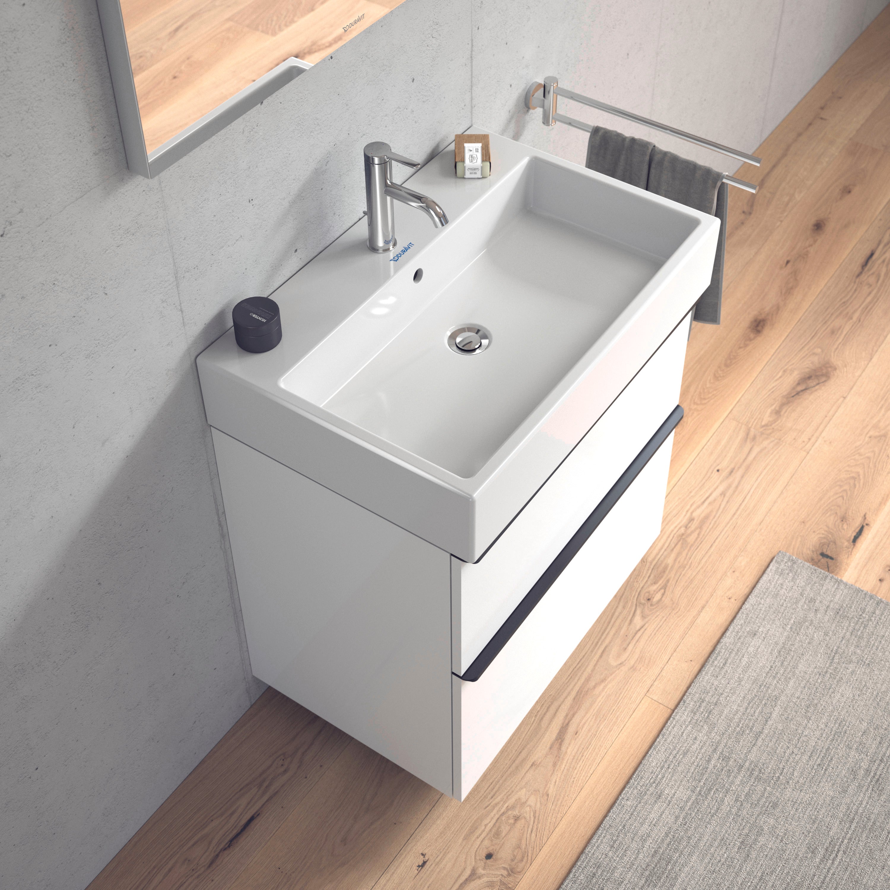 Vero 27 1/2" Rectangular Wall Mounted Sink in White with Single Faucet Hole and with Overflow