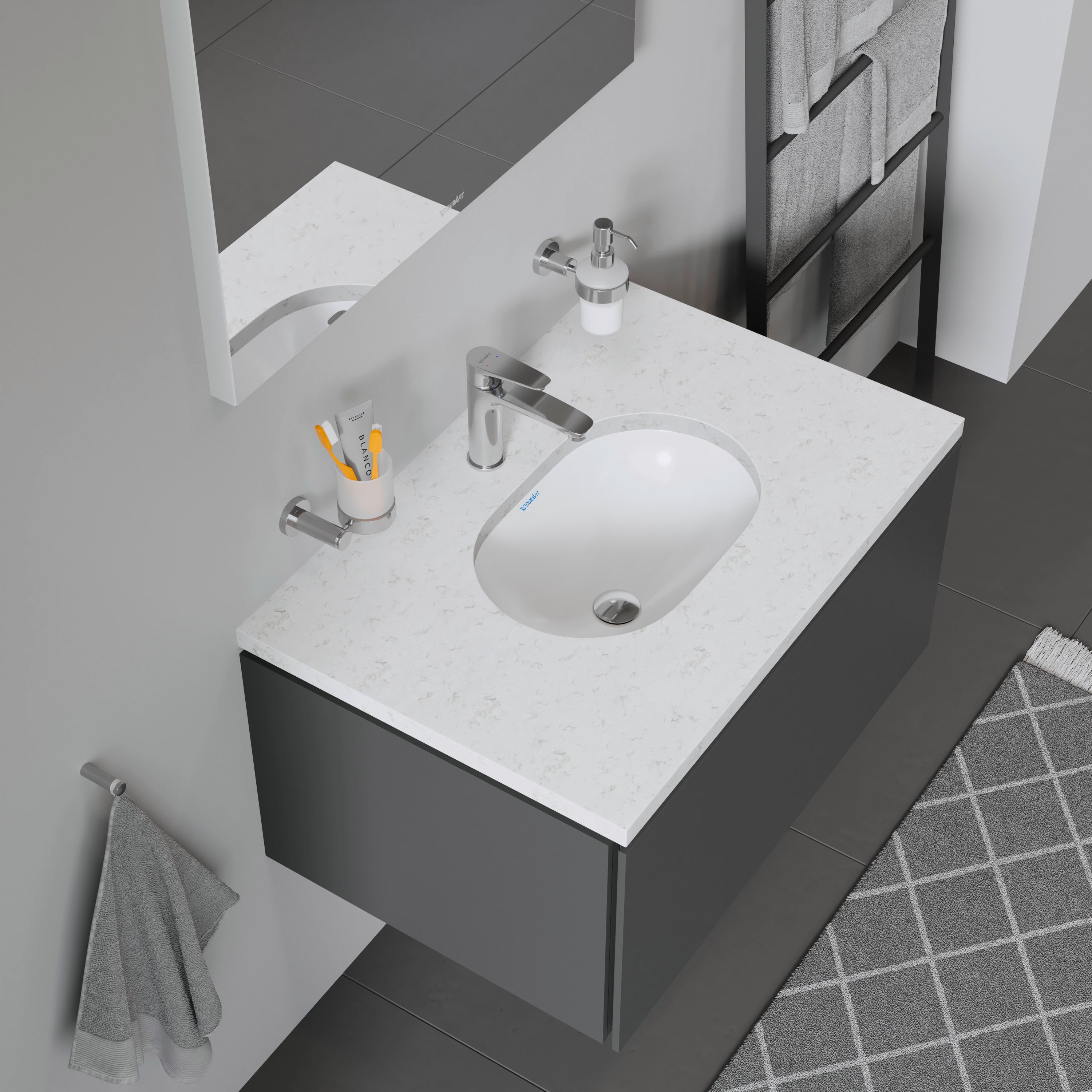 Design Classics 16 7/8" Oval Undermount Sink in White with Overflow