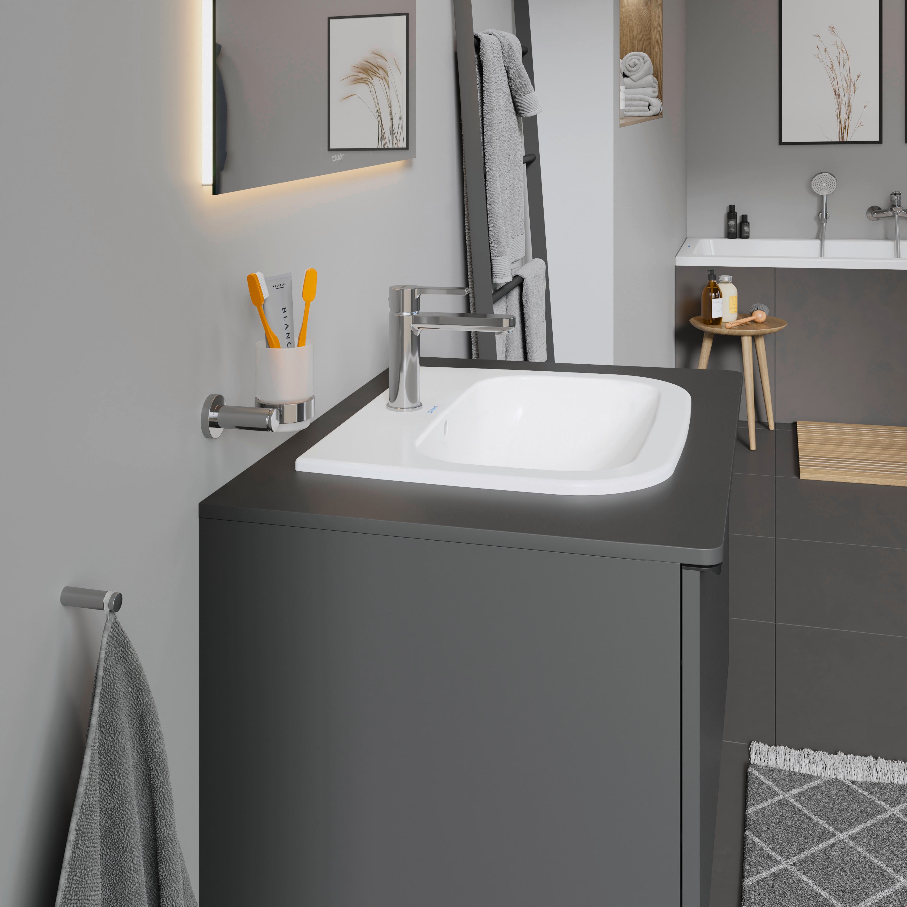 D-Code 21 1/2" Rectangular Drop In Sink in White with Single Faucet Hole and Overflow