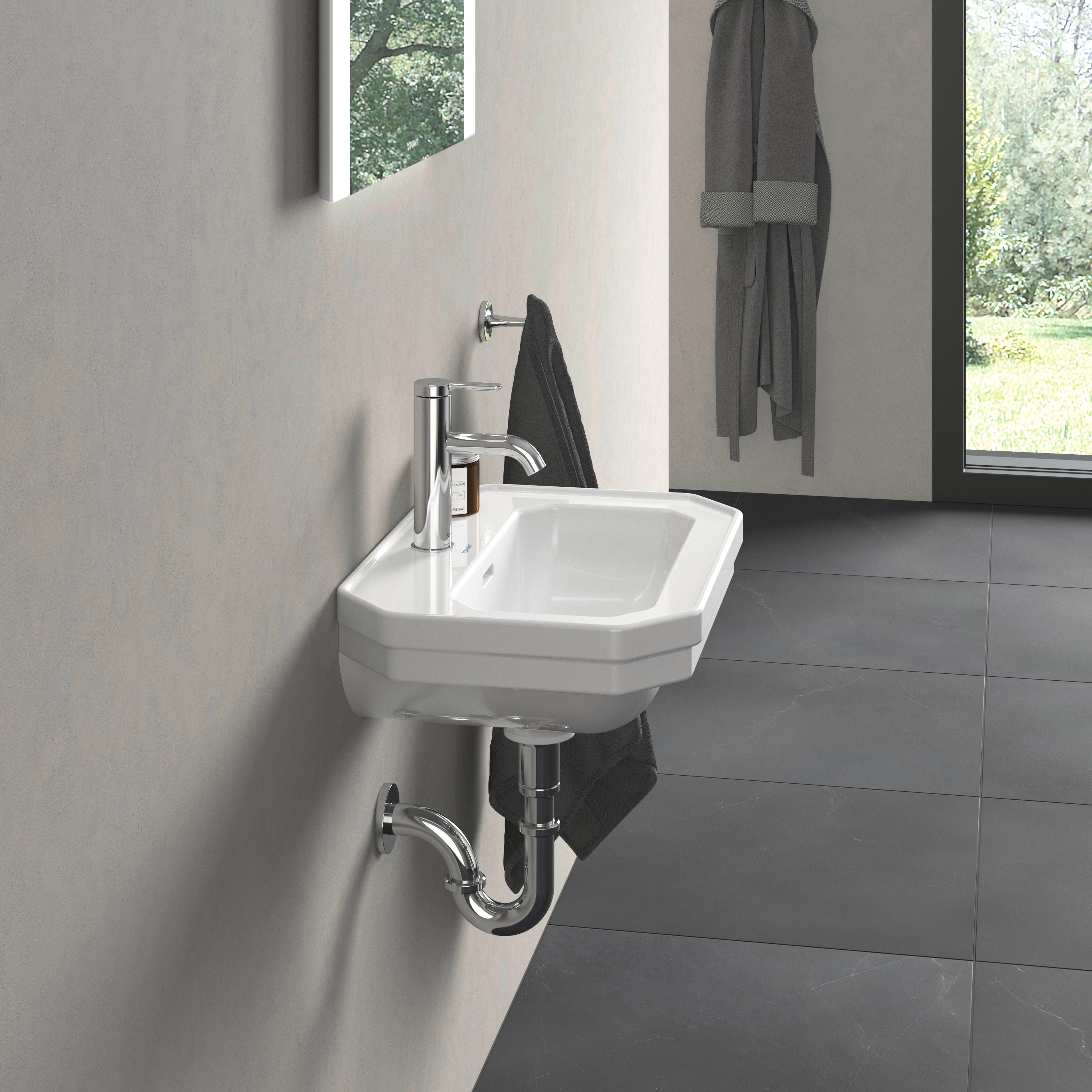 1930 Series 19 5/8" Octagonal Wall Mounted Sink in White with Single Faucet Hole and with Overflow