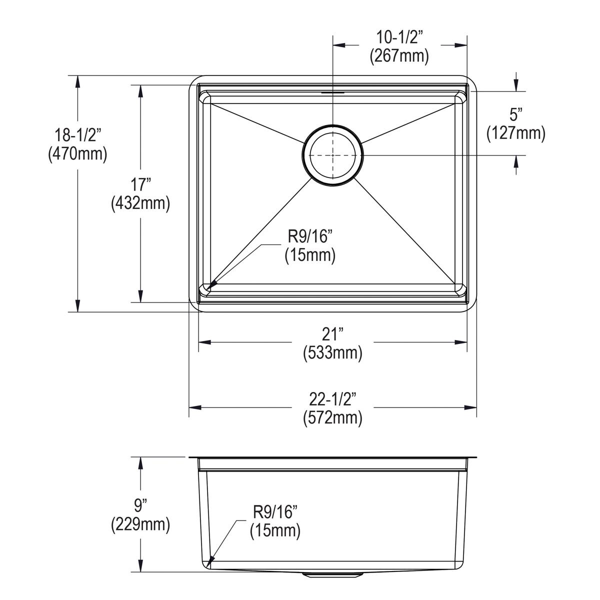 Alternate Image for Elkay Crosstown 23" Undermount Stainless Steel Workstation Kitchen Sink with Accessories, Polished Satin, 18 Gauge, ECTRU21169W