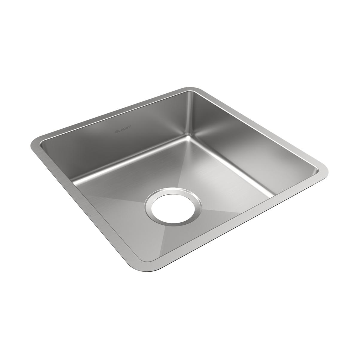 Elkay Crosstown 17" Rectangle Stainless Steel ADA Bar/Prep Sink, Polished Satin, 18 Gauge, ECTRUAD151550