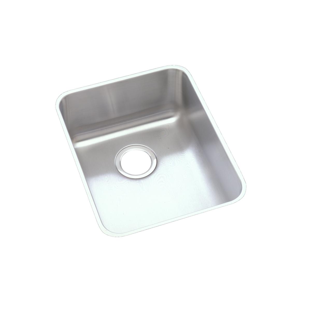 Elkay Lustertone Classic 17" Undermount Stainless Steel ADA Kitchen Sink, Lustrous Satin, 18 Gauge, ELUHAD141855