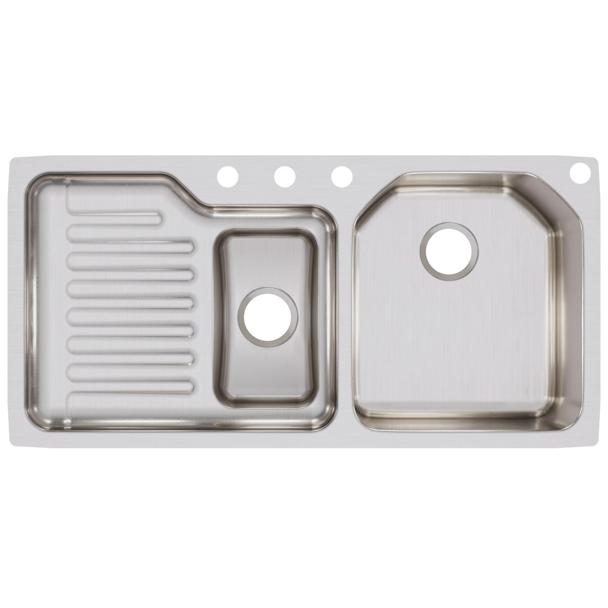 Alternate Image for Elkay Lustertone Classic 42" Undermount Stainless Steel Kitchen Sink, 60/40 Double Bowl, Lustrous Satin, 18 Gauge, ELUH4221R
