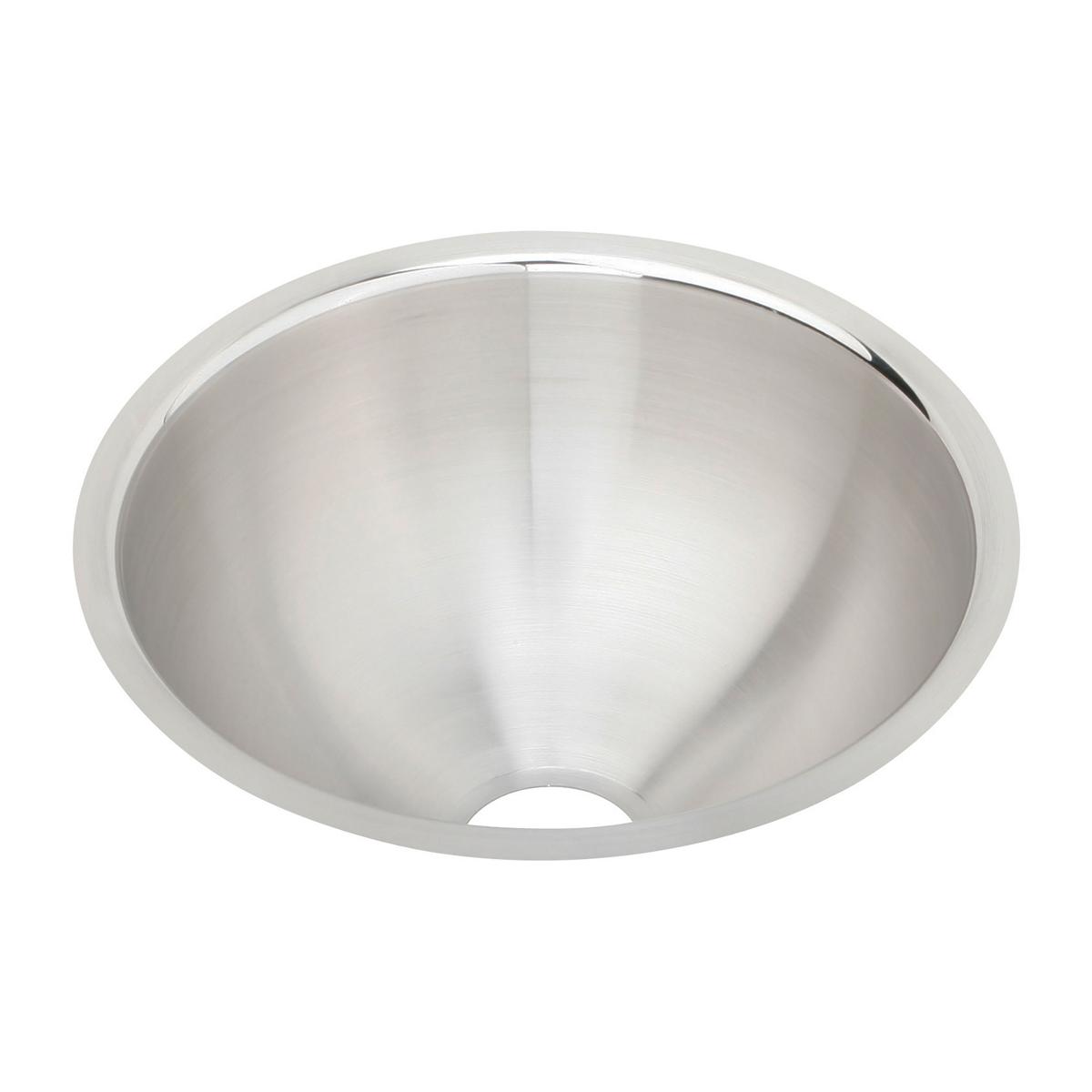 Elkay Asana 11" Round Undermount Stainless Steel ADA Bathroom Sink, Lustrous Satin, 18 Gauge, ELUH9
