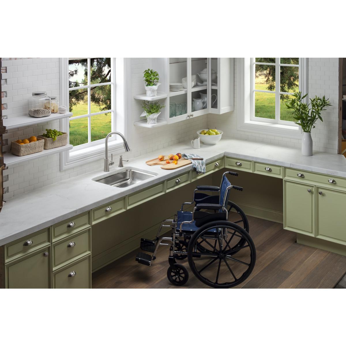 Alternate Image for Elkay Lustertone Classic 24" Undermount Stainless Steel ADA Kitchen Sink, Lustrous Satin, 18 Gauge, ELUHAD211545