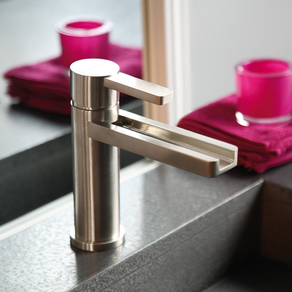 Alternate Image for MaestroBath 1.2 GPM Flusso Luxury Waterfall ADA Bathroom Faucet, Brushed Nickel, Lead-Free Brass, FAU-FLS-BNI
