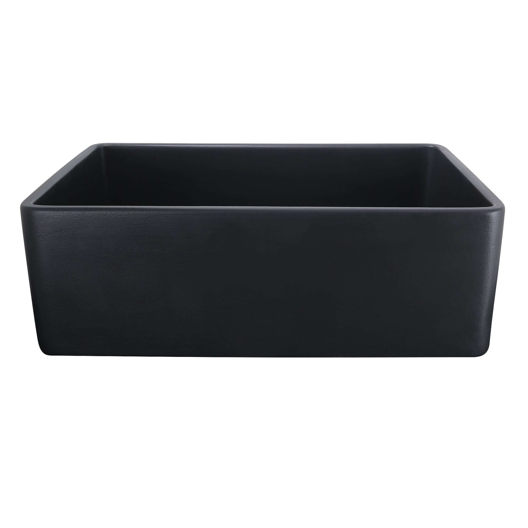 Nantucket Sinks Vineyard 30" Fireclay Farmhouse Sink with Accessories, Matte Black, FCFS3020S-MatteBlack