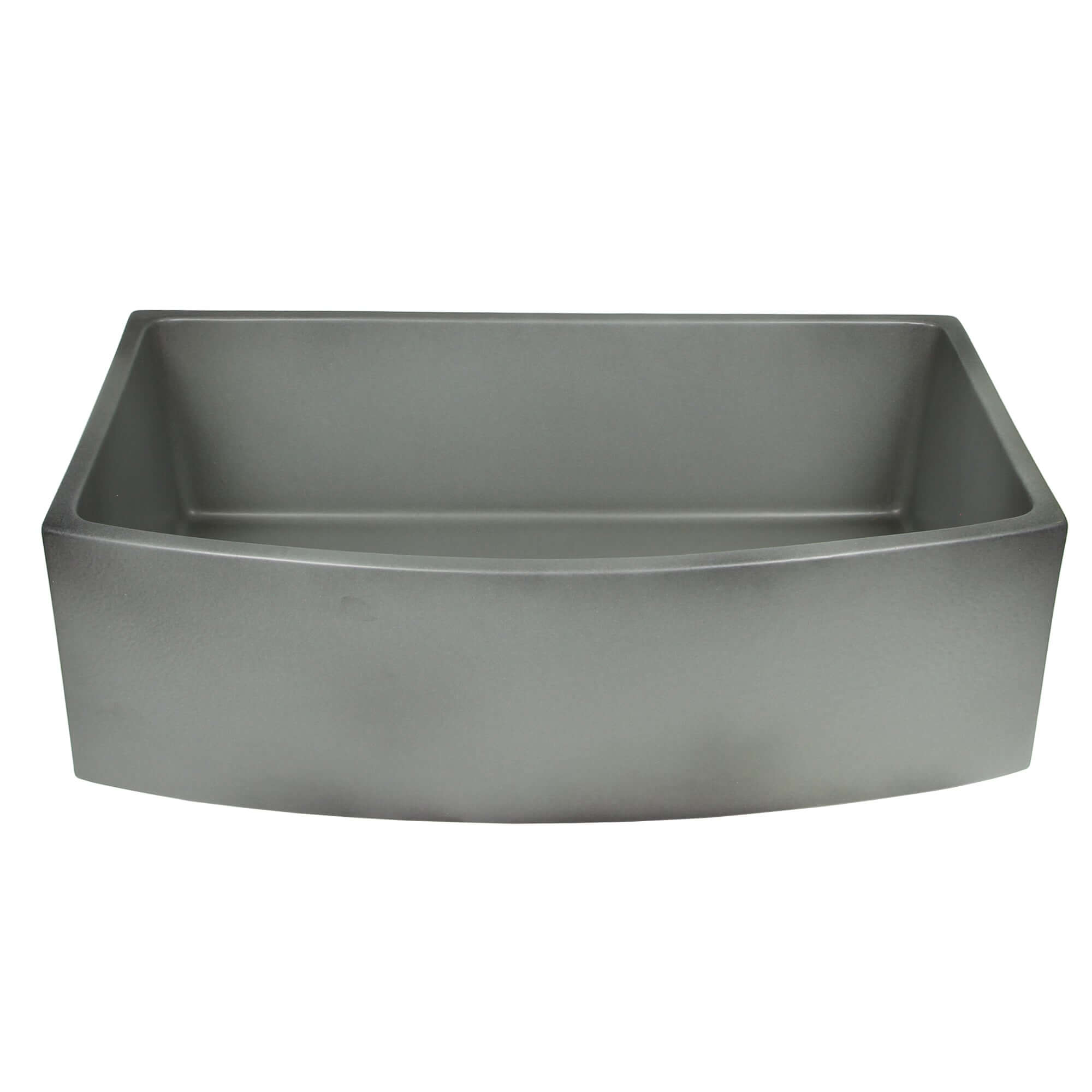 Nantucket Sinks Vineyard 33" Fireclay Farmhouse Sink with Accessories, Concrete, FCFS3320CA-C