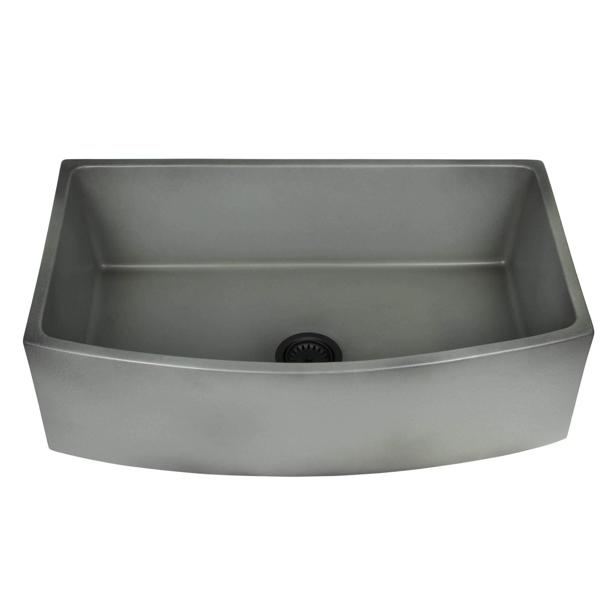 Nantucket Sinks Vineyard 33" Fireclay Farmhouse Sink with Accessories, Concrete, FCFS3320CA-C