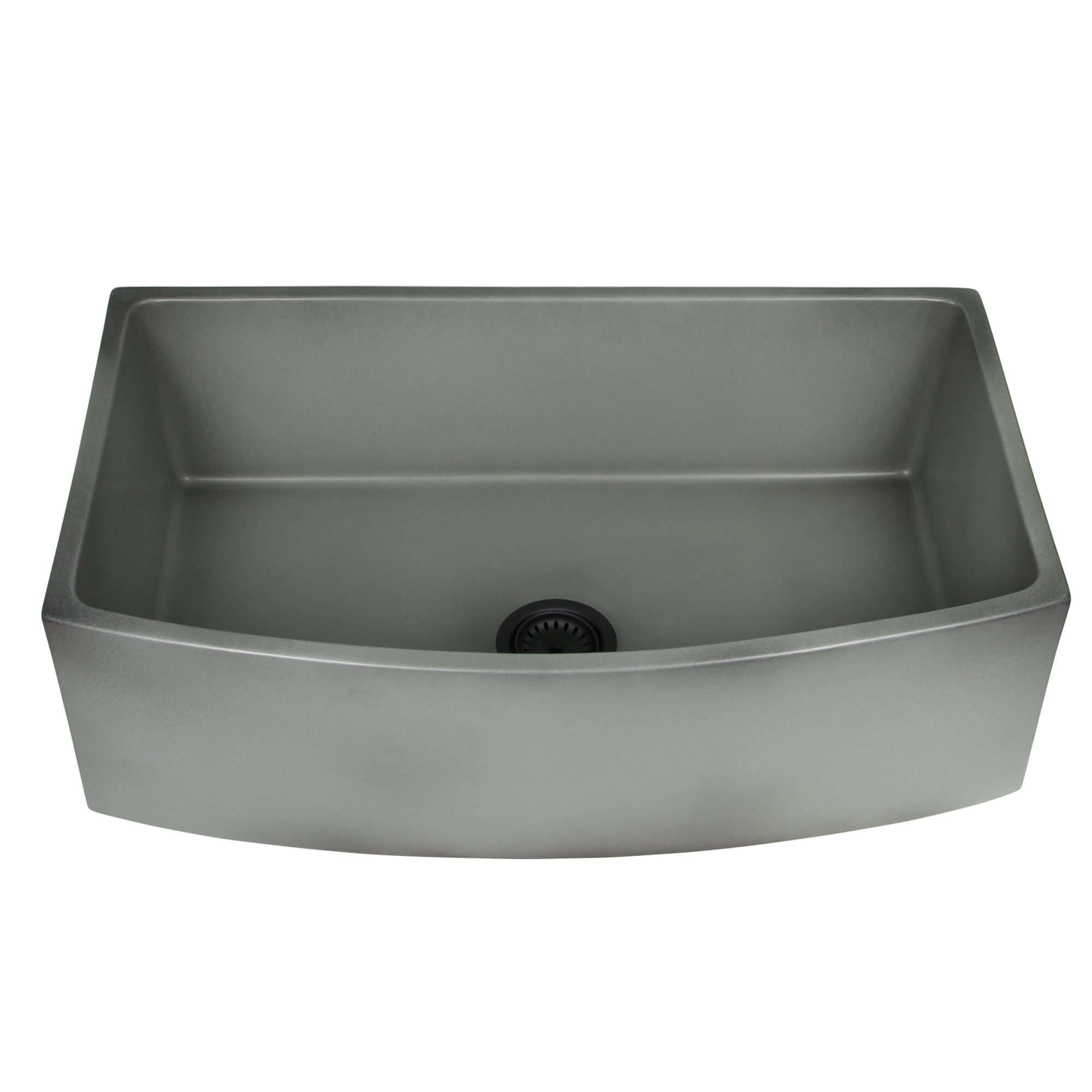 Nantucket sinks vineyard 33 fireclay farmhouse sink with accessories concrete alternate product image