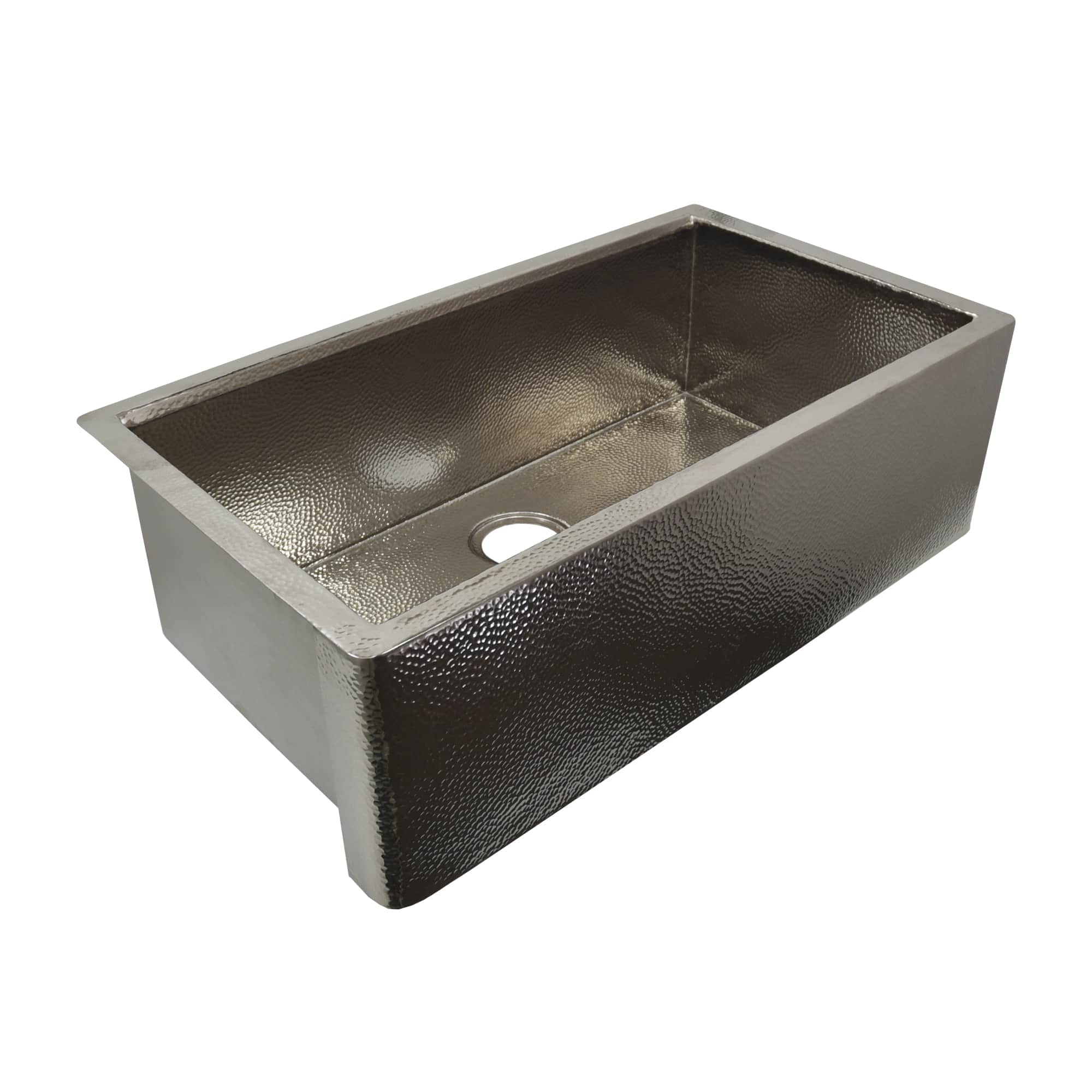 Native Trails Concierge 33" Nickel Workstation Farmhouse Kitchen Sink, Brushed Nickel, CPKG573 Product Image