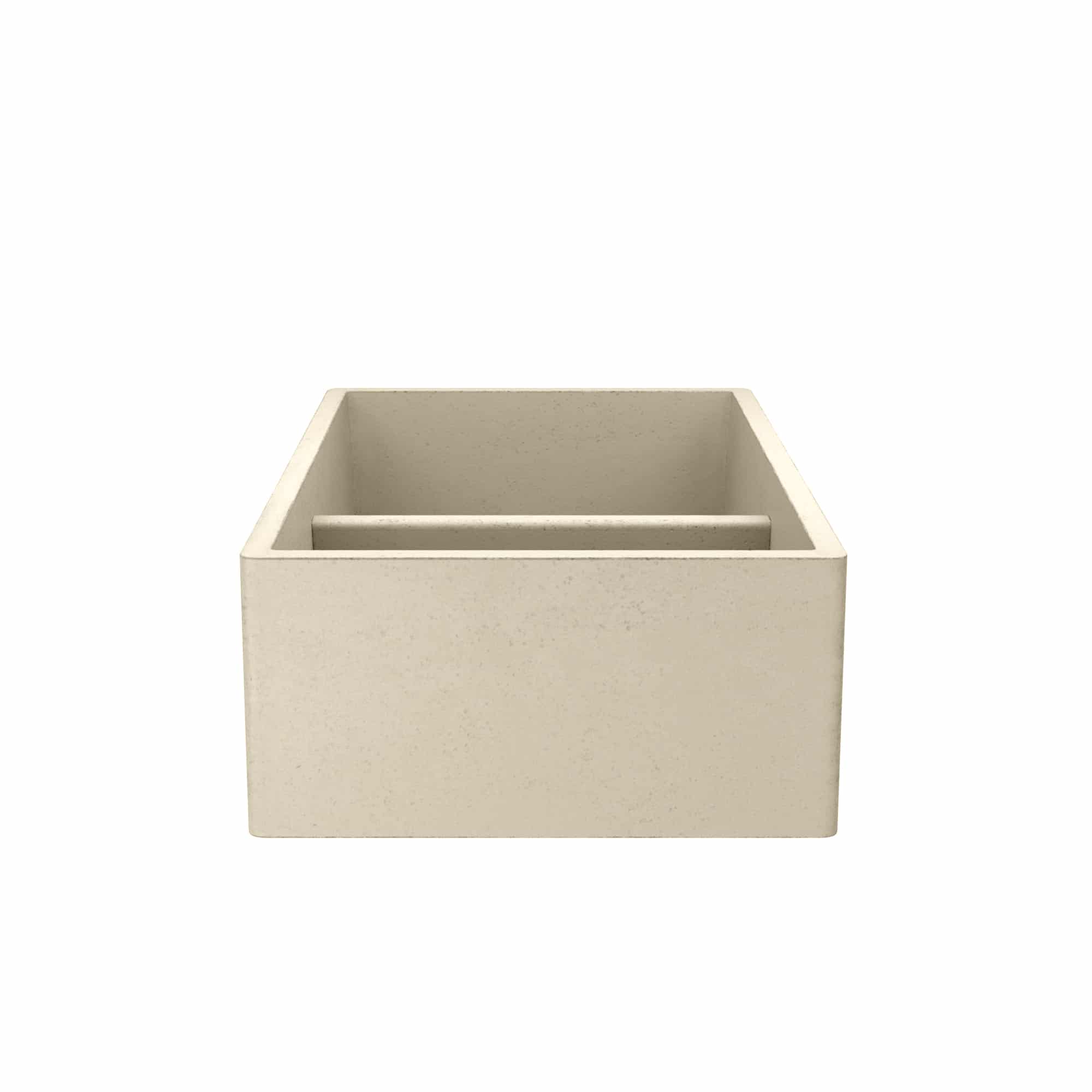 Native Trails 33" NativeStone Concrete Farmhouse Sink, 60/40 Double Bowl, Sand, NSKD3321-D Product Image