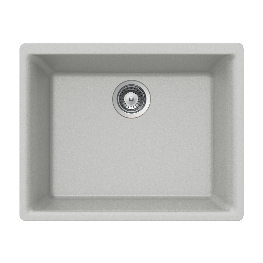 Alternate Image for Houzer Quartztone 24 inch Thunder Granite Composite Undermount Single Bowl Kitchen Sink - G-100U Thunder