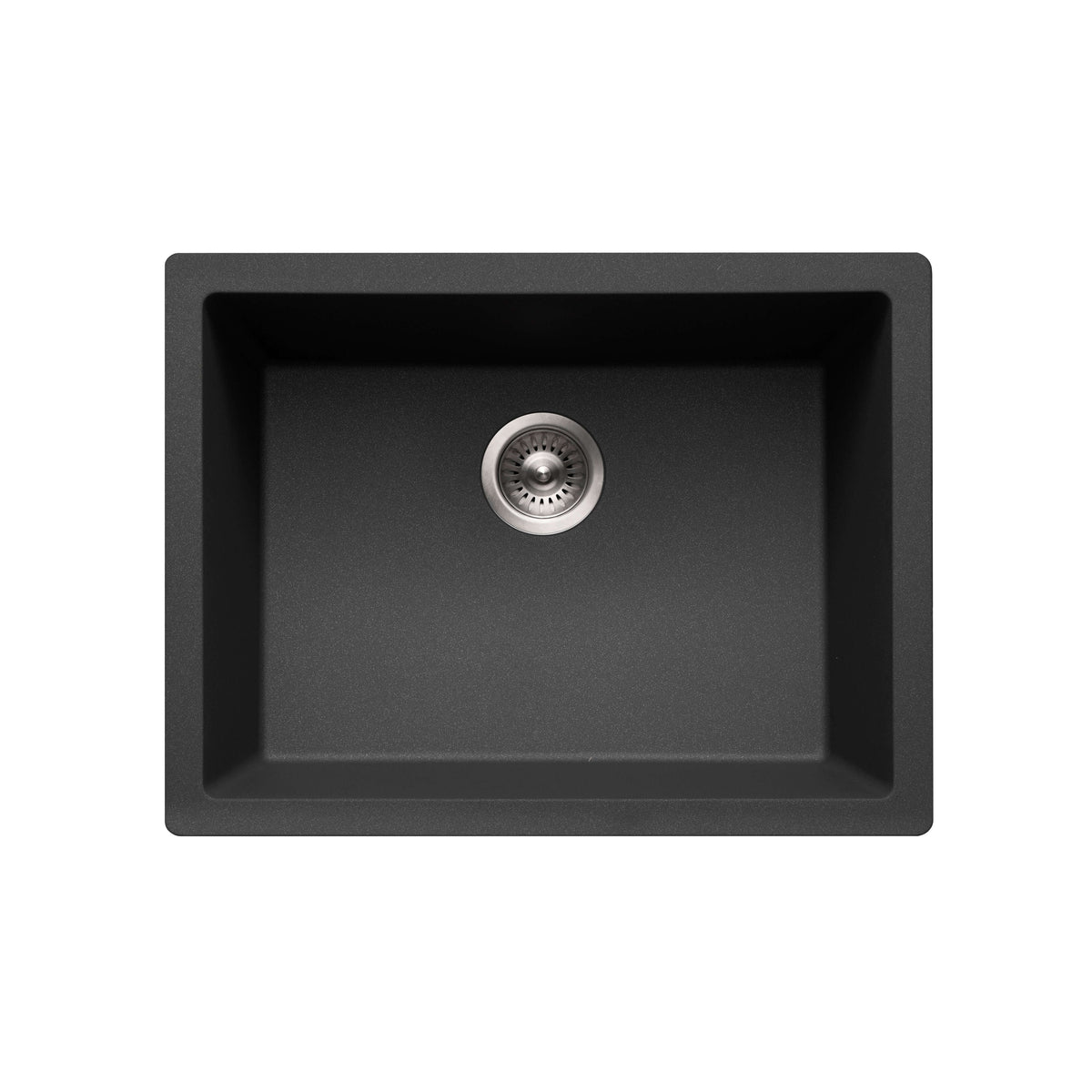 Alternate Image for Houzer Quartztone 24 inch Midnite Granite Composite Undermount Single Bowl Kitchen Sink - G-300U MIDNITE