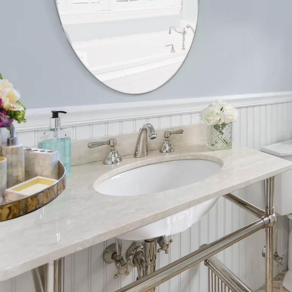 Nantucket Sinks Great Point 17" Ceramic Bathroom Sink, White, GB-15x12-W