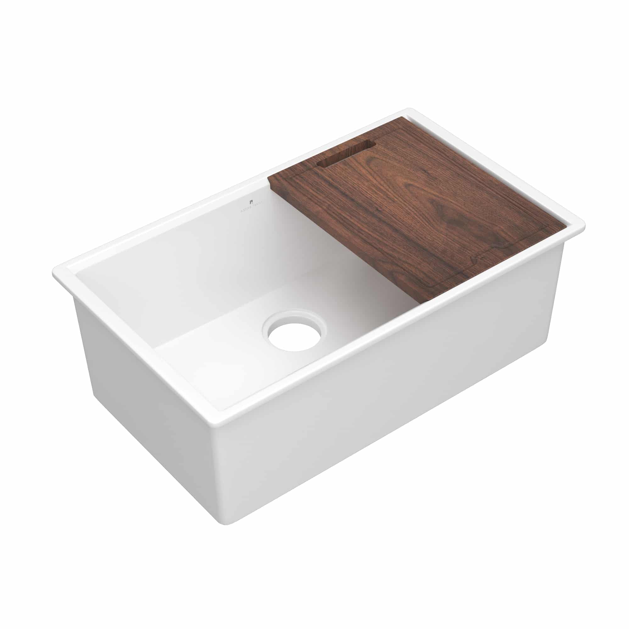 Native Trails Haven Concierge 31" Undermount Fireclay Workstation Kitchen Sink, White, FRKG3019-W Product Image
