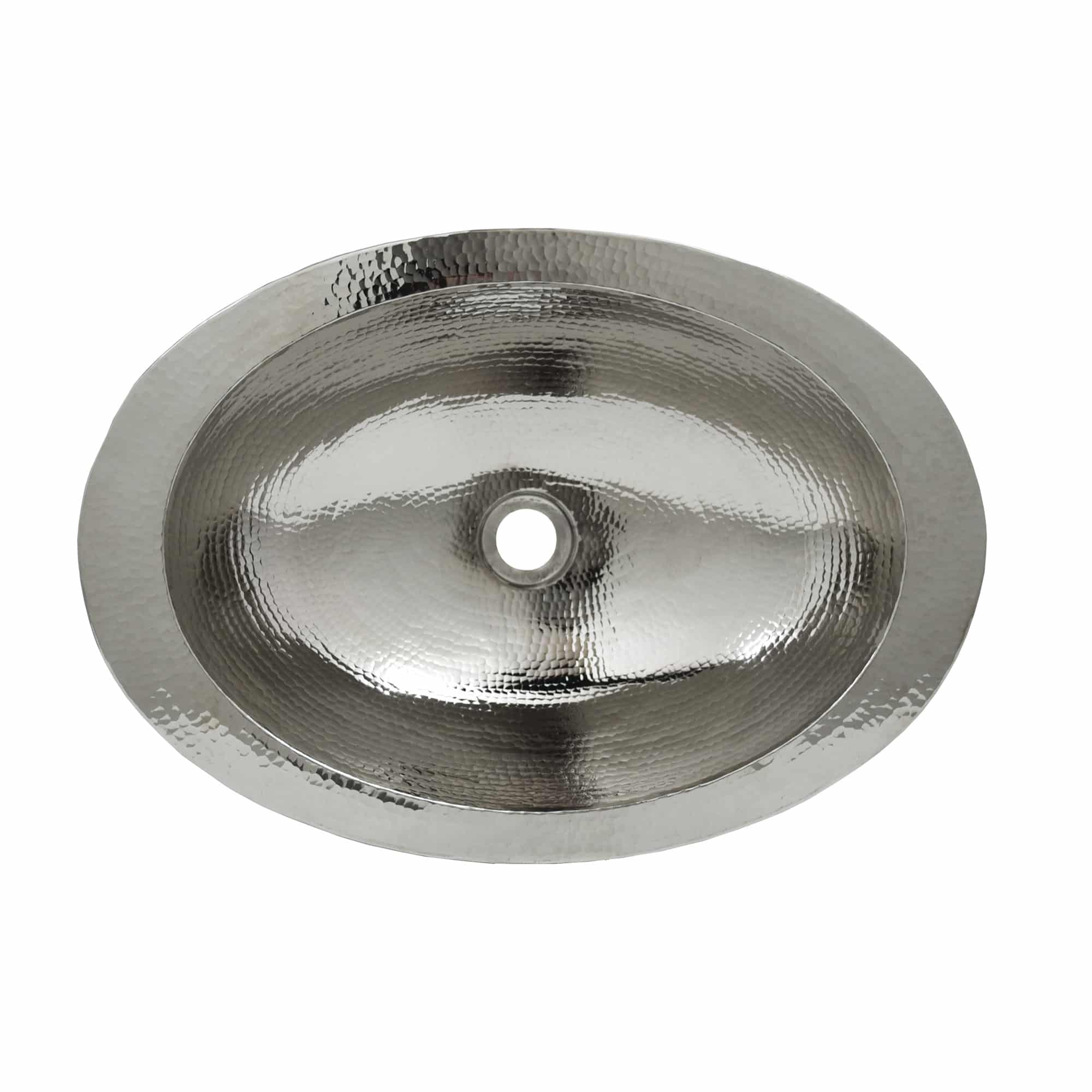 Native Trails Hibiscus 21" x 14.5" Oval Drop In Nickel Bathroom Sink, Polished Nickel, CPS843 Product Image