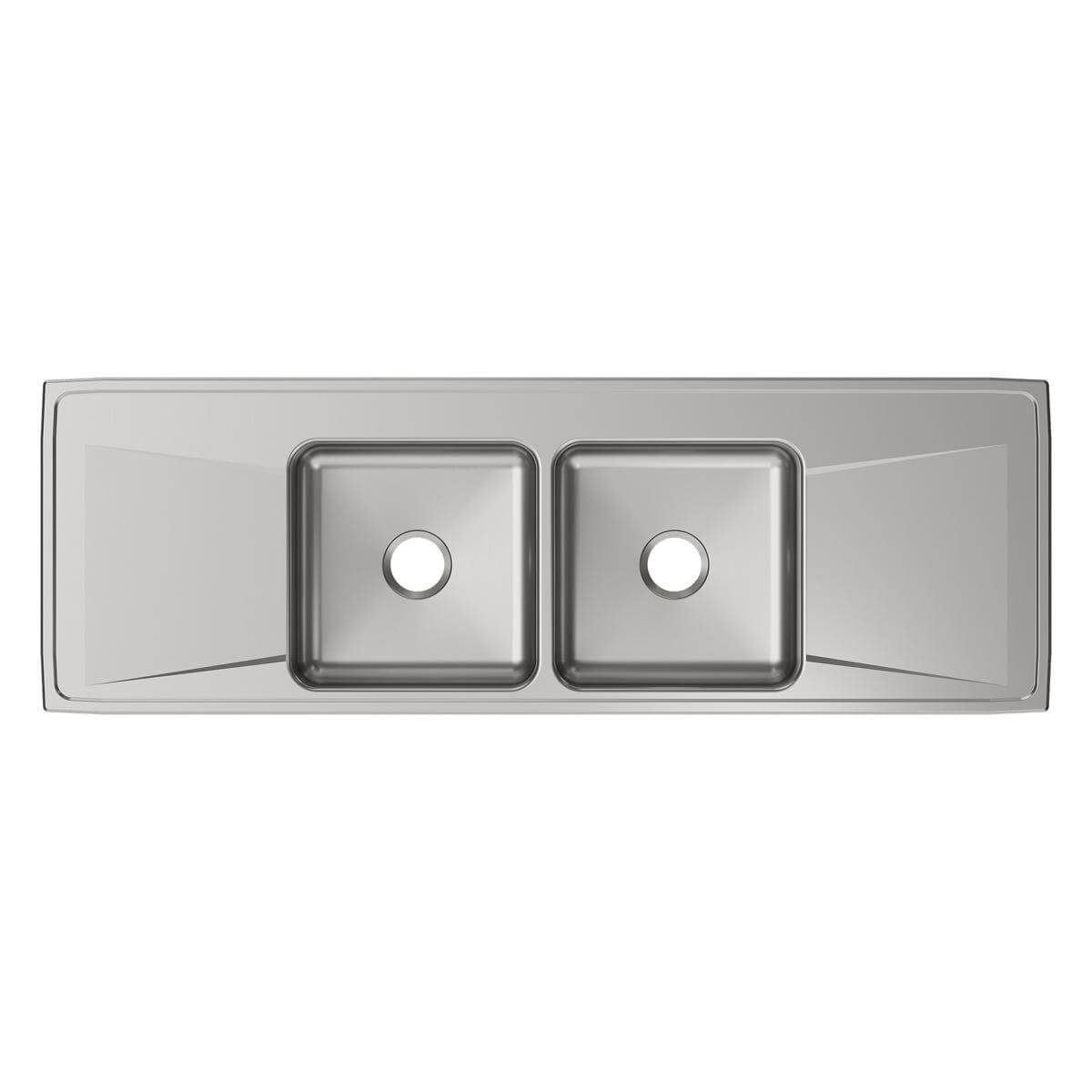 Alternate Image for Elkay Lustertone Classic 66" Drop In/Topmount Stainless Steel Kitchen Sink, 50/50 Double Bowl, Lustrous Satin, 18 Gauge, Includes Drainboard, ILR6622DD0