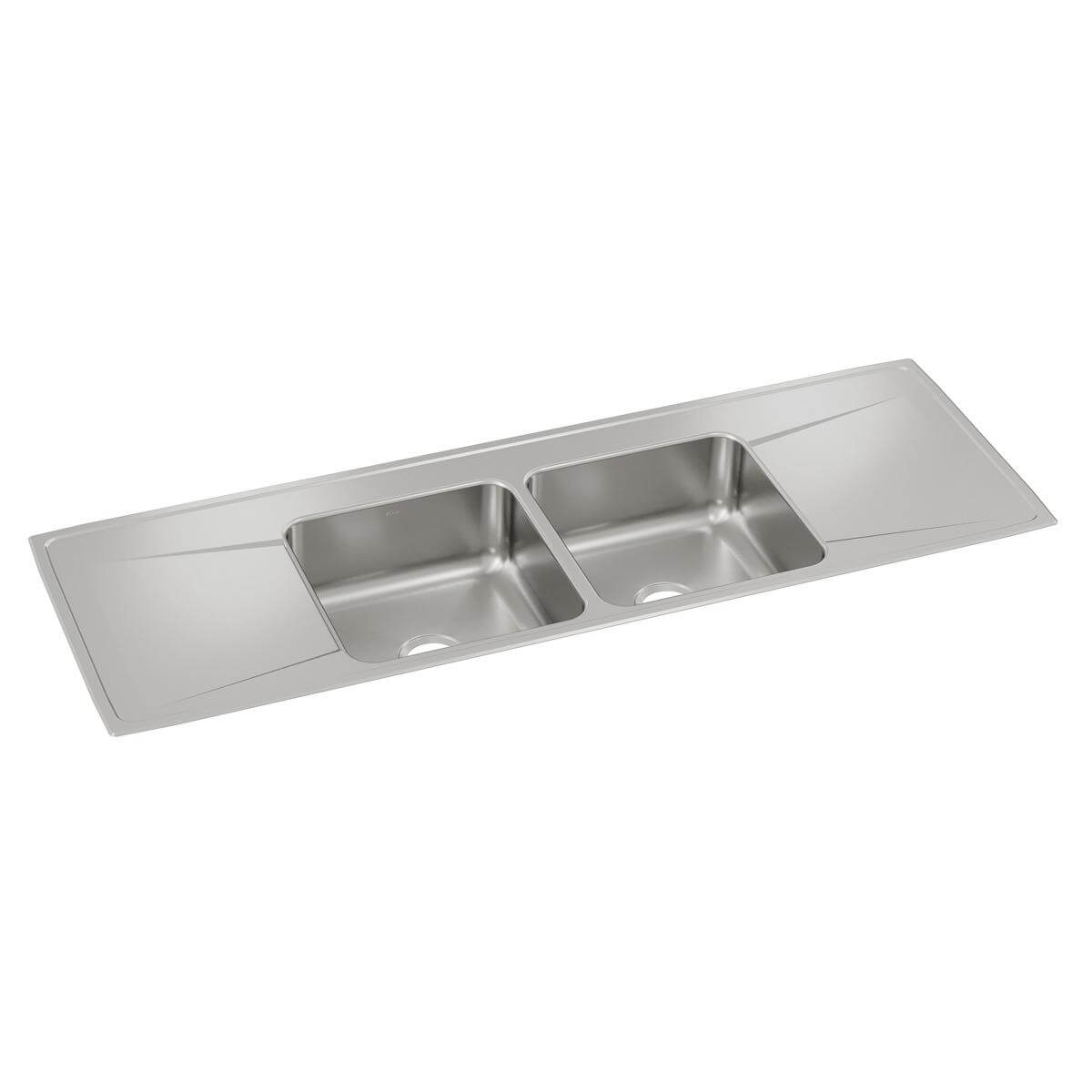 Alternate Image for Elkay Lustertone Classic 66" Drop In/Topmount Stainless Steel Kitchen Sink, 50/50 Double Bowl, Lustrous Satin, 18 Gauge, Includes Drainboard, ILR6622DD0