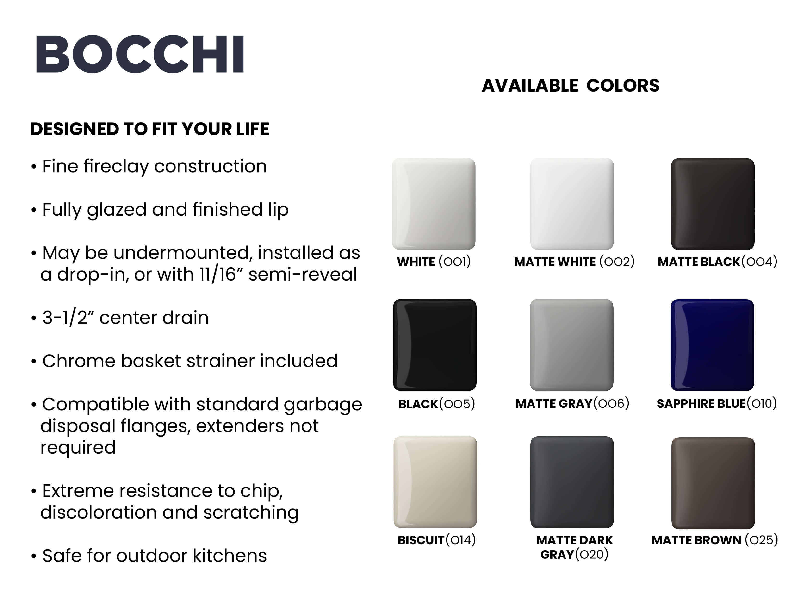 Alternate Image for BOCCHI Sotto 27" Fireclay Dual Mount Single Bowl Kitchen Sink, White, 1360-001-0120