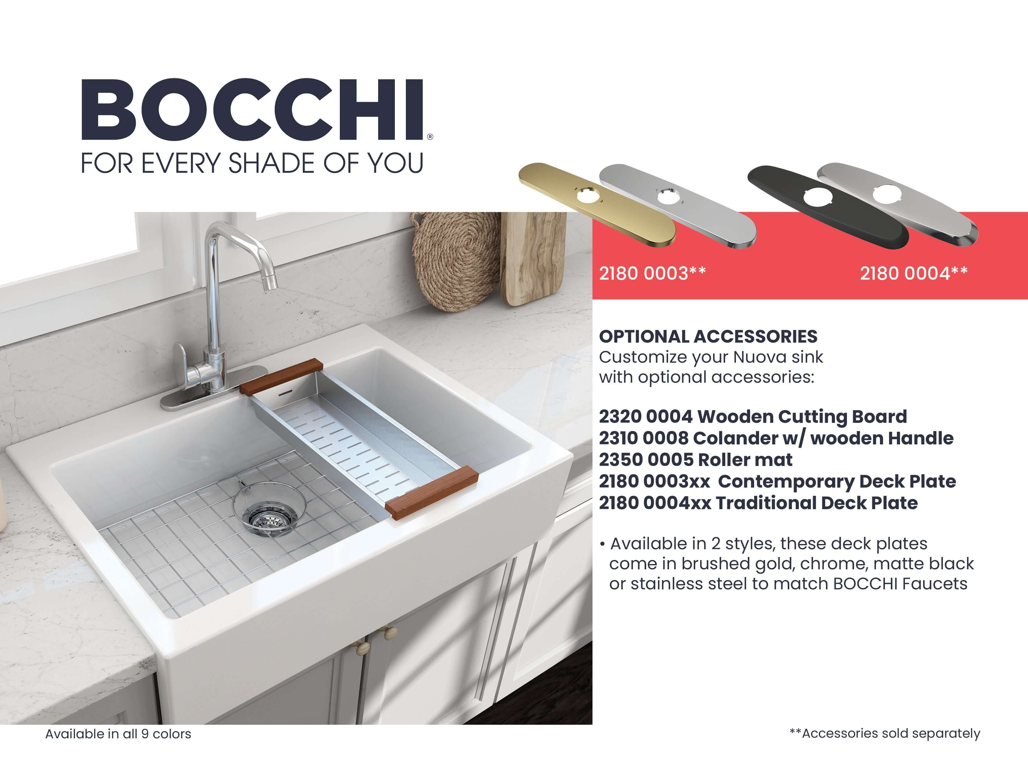 Alternate Image for BOCCHI Nuova 34" Fireclay Retrofit Drop-In Farmhouse Sink with Accessories, White, 1500-001-0127