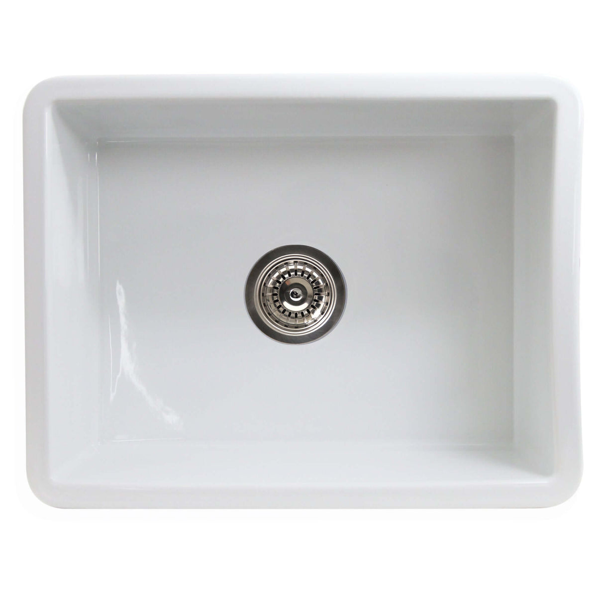 Alternate Image for Nantucket Sinks Island 24" Dual Mount Fireclay Kitchen Sink with Accessories, White, ISFC24W-SB1