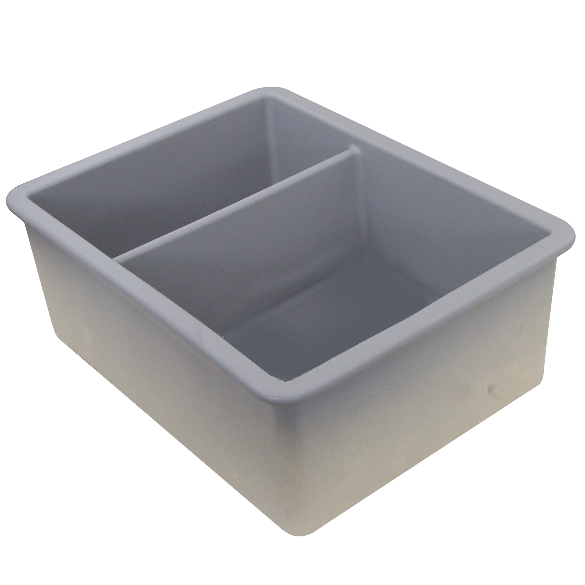 Alternate Image for Nantucket Sinks Island 24" Dual Mount Fireclay Kitchen Sink with Accessories, 67/33 Double Bowl, Matte Grey, ISFC24x18GR-DB2