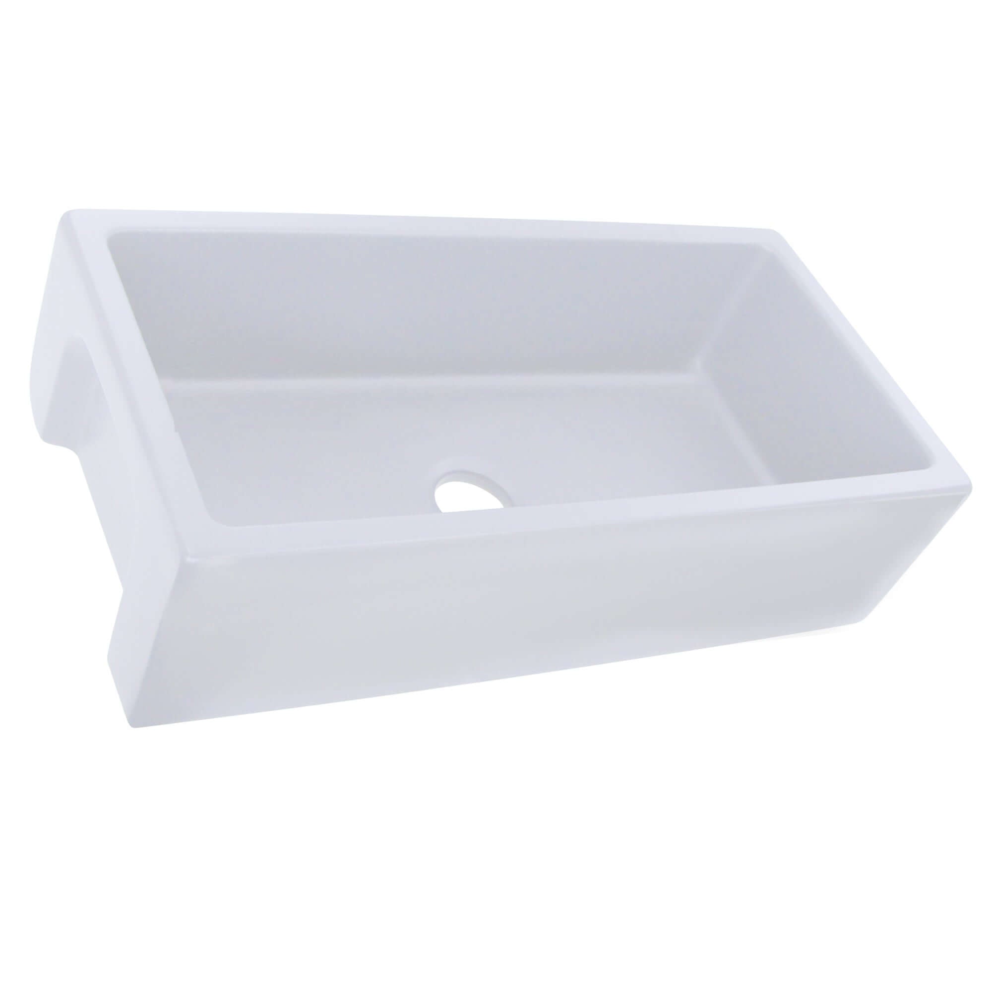 Alternate Image for Nantucket Sinks Island 36" Fireclay Farmhouse Sink, White, ISFCW36x18SO