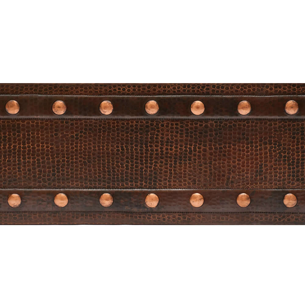 Alternate Image for Premier Copper Products 33" Hammered Copper Kitchen Apron 50/50 Double Basin Farmhouse Sink w/ Barrel Strap Design with Matching Drains, and Accessories, Oil Rubbed Bronze, KSP3_KA50DB33229BS