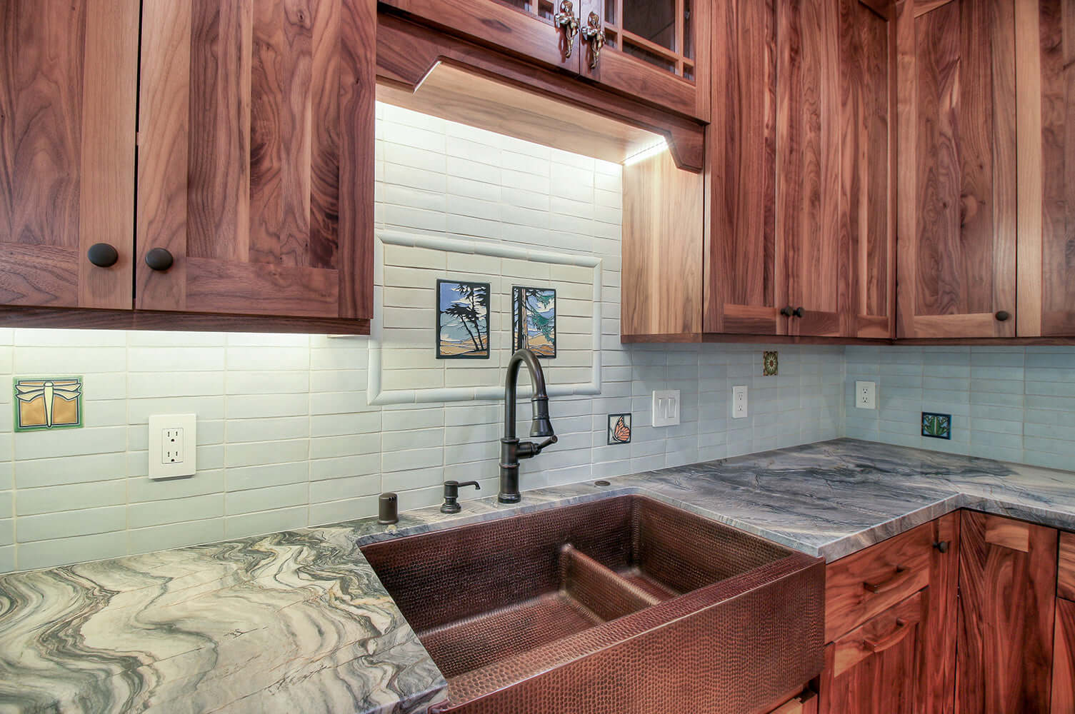 Alternate Image for Premier Copper Products 33" Copper Farmhouse Sink, 70/30 Double Bowl, Oil Rubbed Bronze, KA70DB33229-SD5