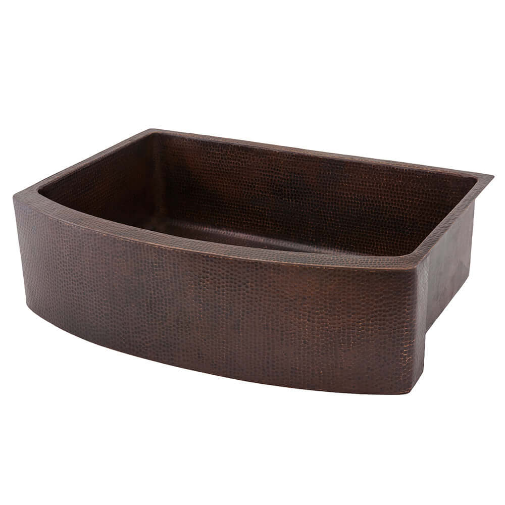 Alternate Image for Premier Copper Products 30" Copper Farmhouse Sink, Oil Rubbed Bronze, KASRDB30249