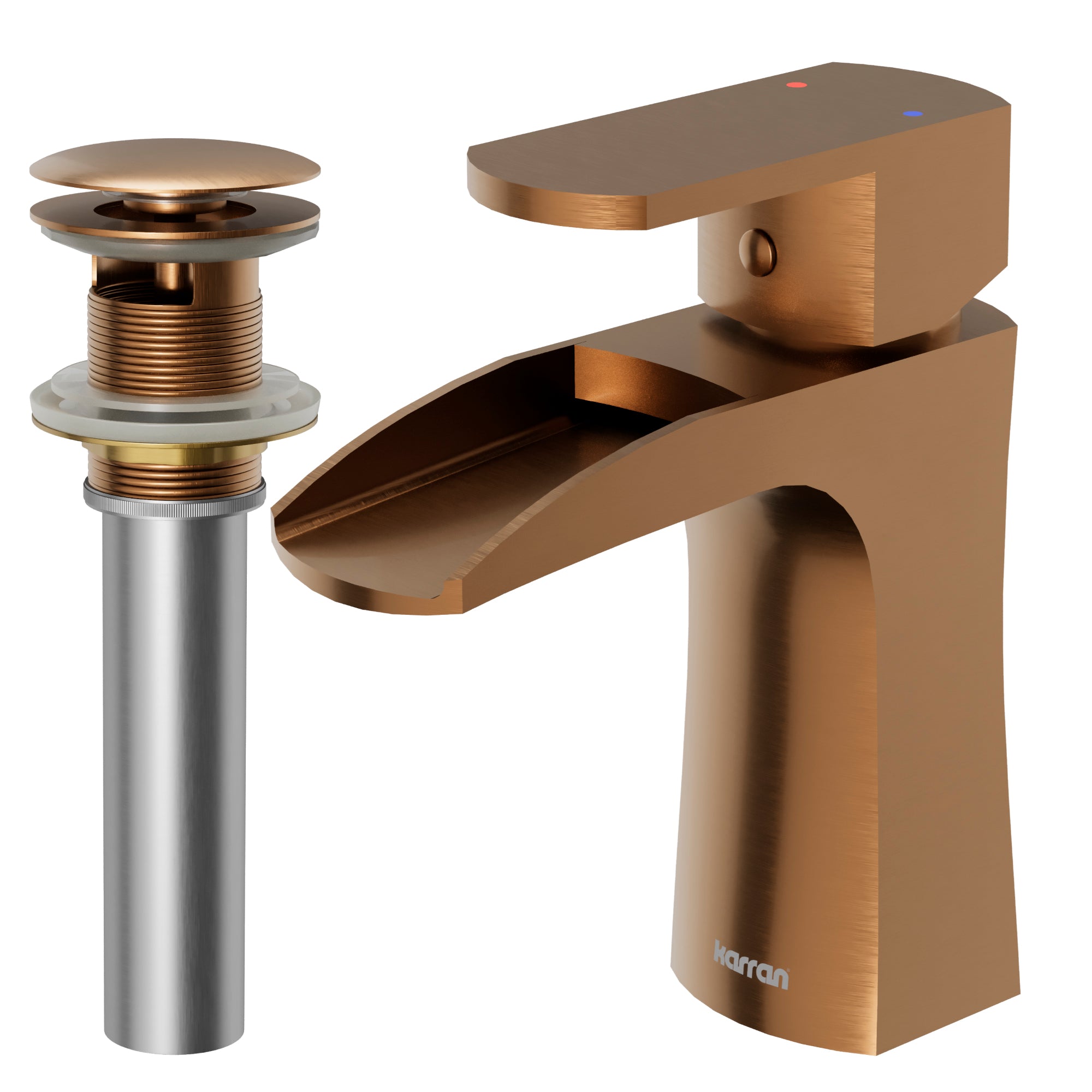 Alternate Image for Karran Kassel 1.2 GPM Single Lever Handle Lead-free Brass ADA Bathroom Faucet, Basin, Brushed Copper, KBF440BC