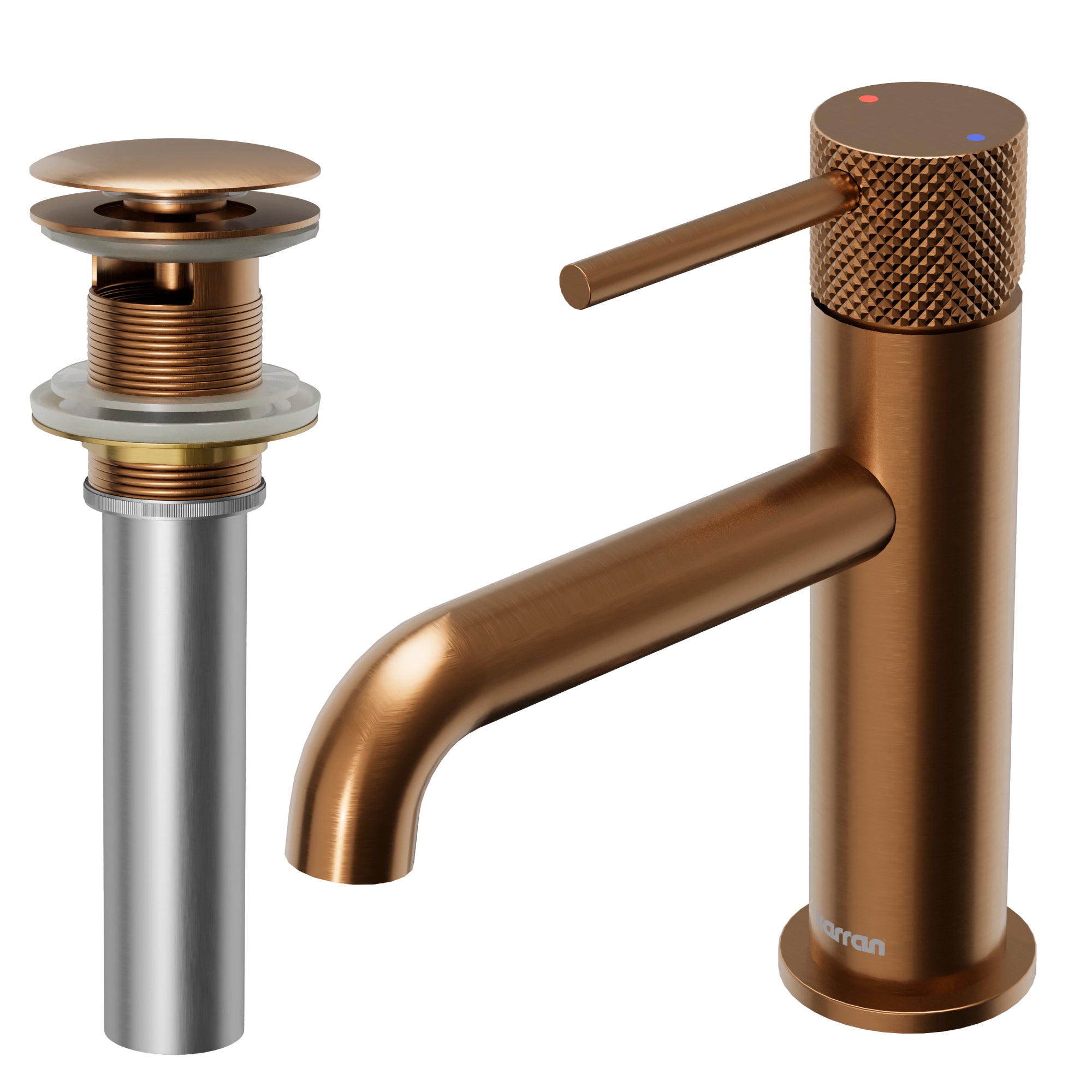 Alternate Image for Karran Tryst 1.2 GPM Single Lever Handle Lead-free Brass ADA Bathroom Faucet, Basin, Brushed Copper, KBF460BC