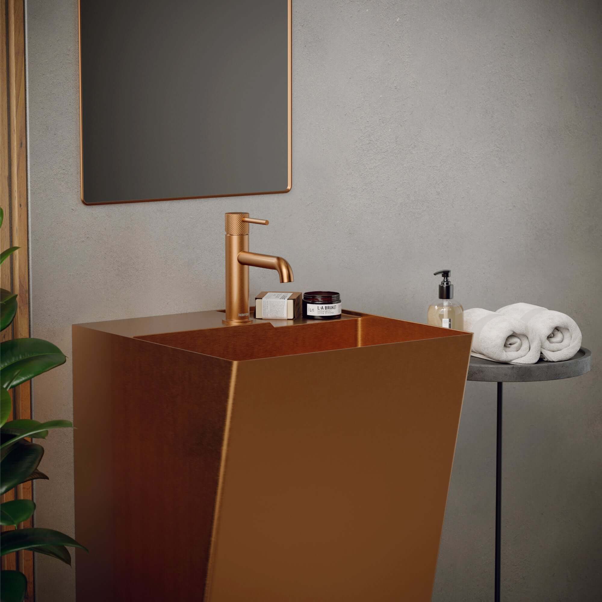Alternate Image for Karran Tryst 1.2 GPM Single Lever Handle Lead-free Brass ADA Bathroom Faucet, Basin, Brushed Copper, KBF460BC
