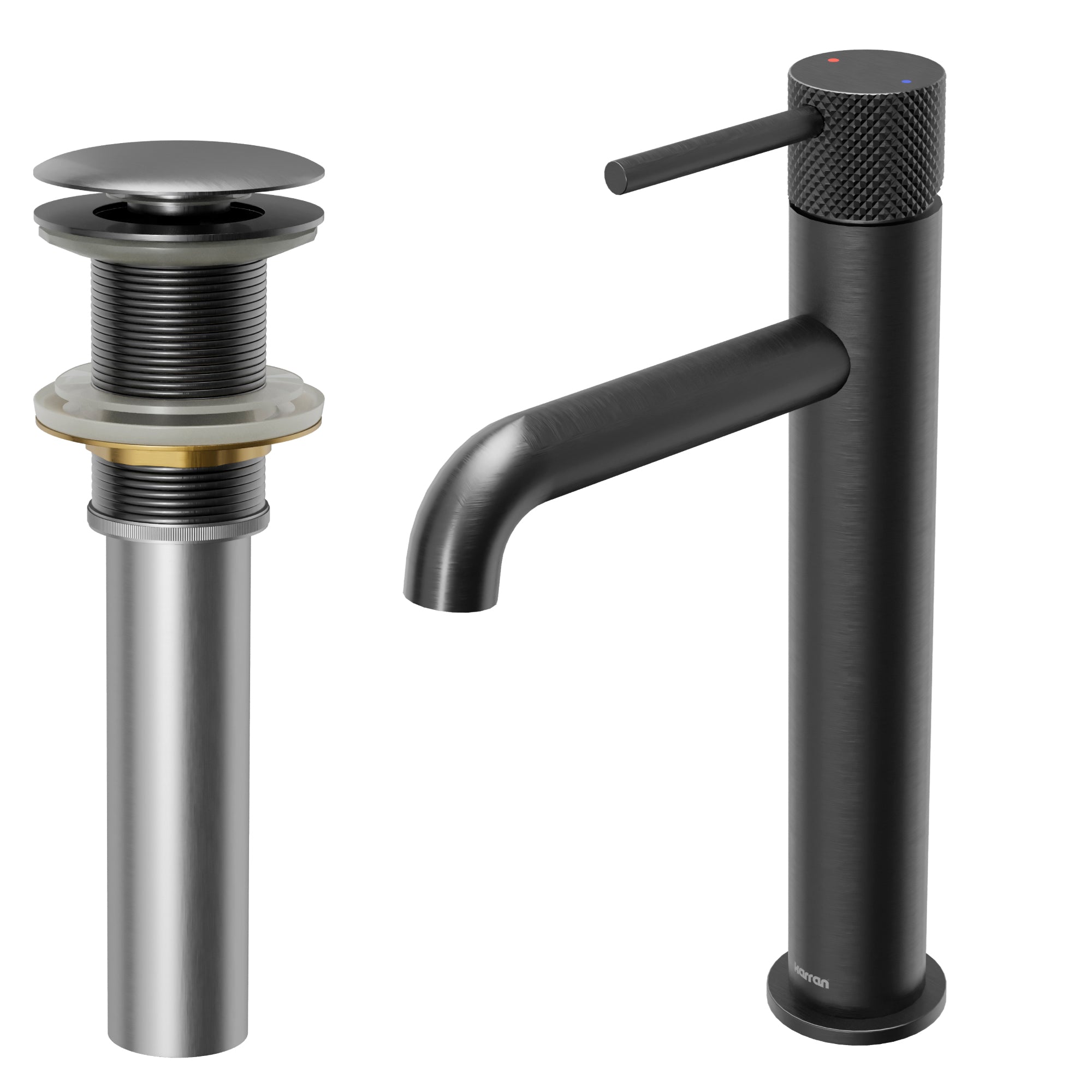 Alternate Image for Karran Tryst 1.2 GPM Single Lever Handle Lead-free Brass ADA Bathroom Faucet, Vessel, Gunmetal Grey, KBF462GG