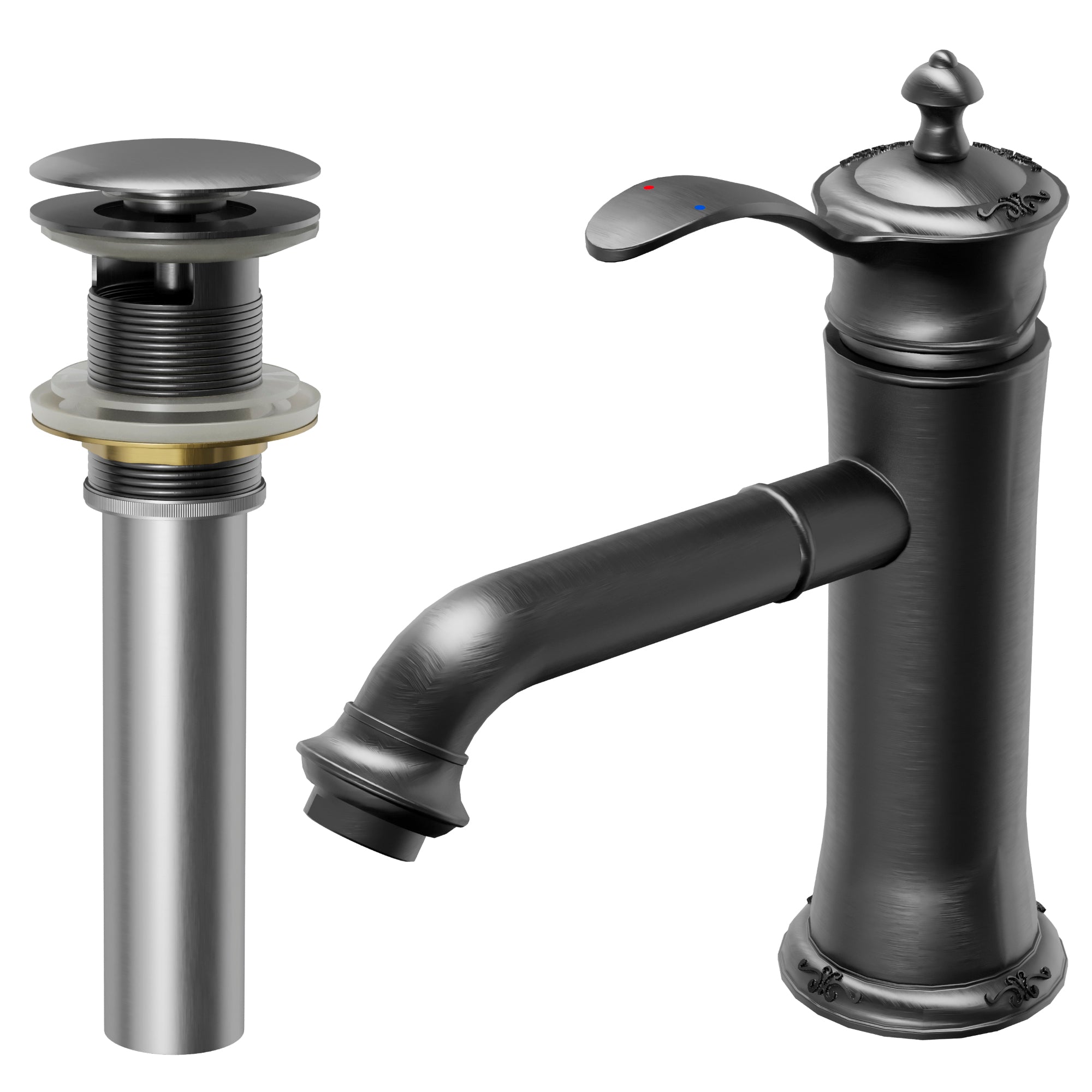 Alternate Image for Karran Vineyard 1.2 GPM Single Lever Handle Lead-free Brass ADA Bathroom Faucet, Basin, Gunmetal Grey, KBF470GG